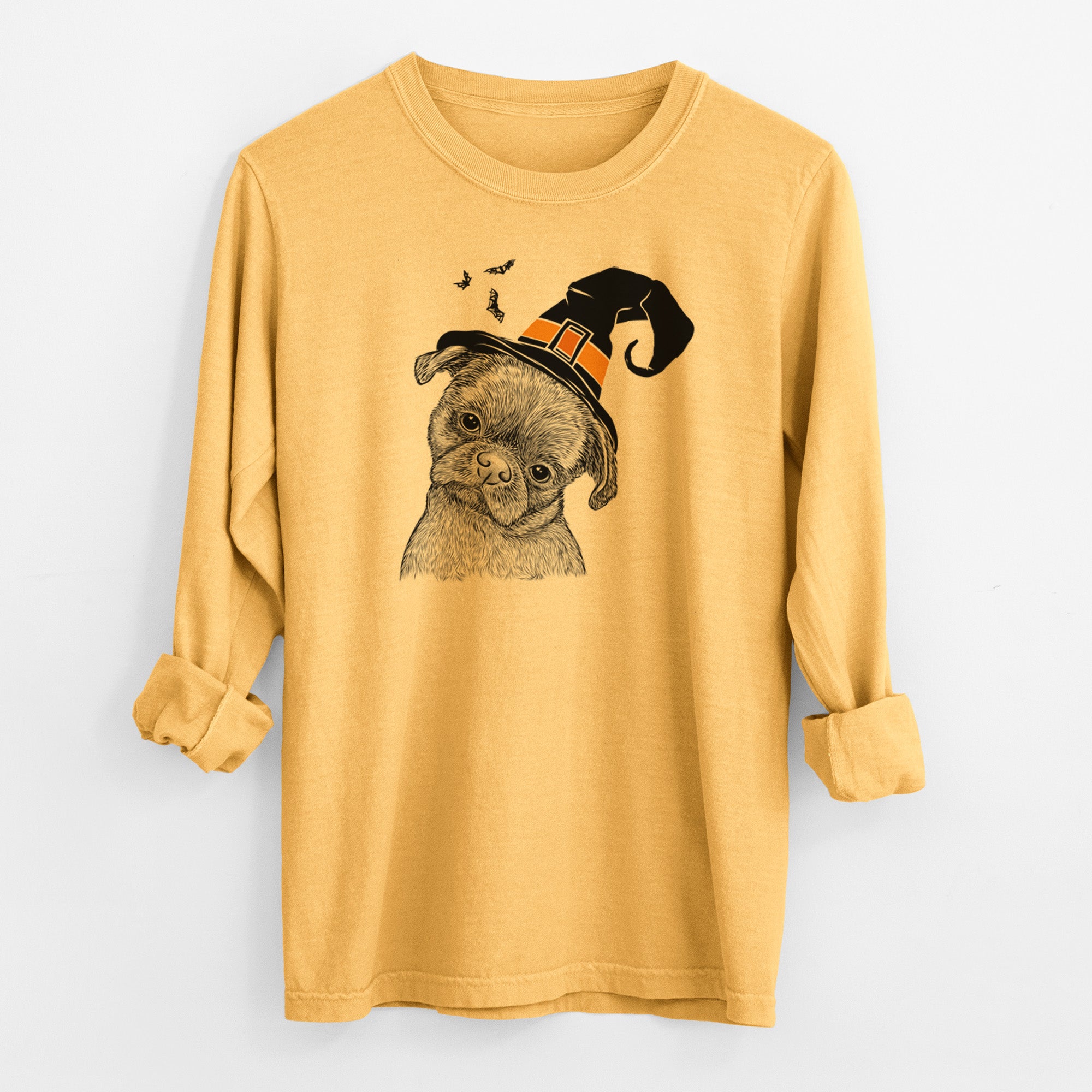Witch Koko the Shih Tzu - Men's Heavyweight 100% Cotton Long Sleeve
