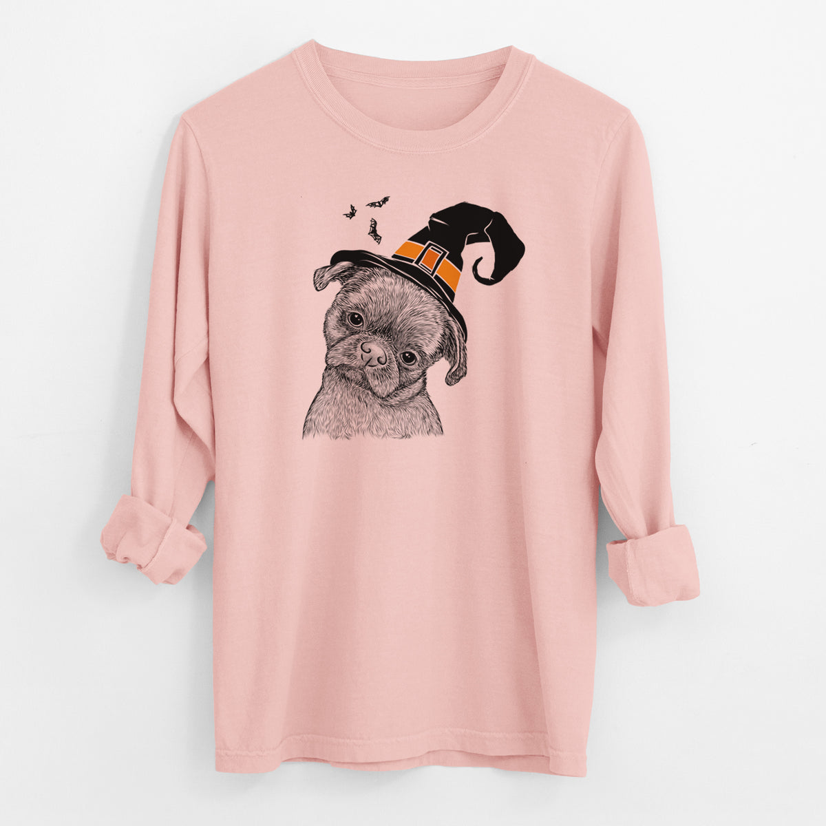 Witch Koko the Shih Tzu - Men's Heavyweight 100% Cotton Long Sleeve