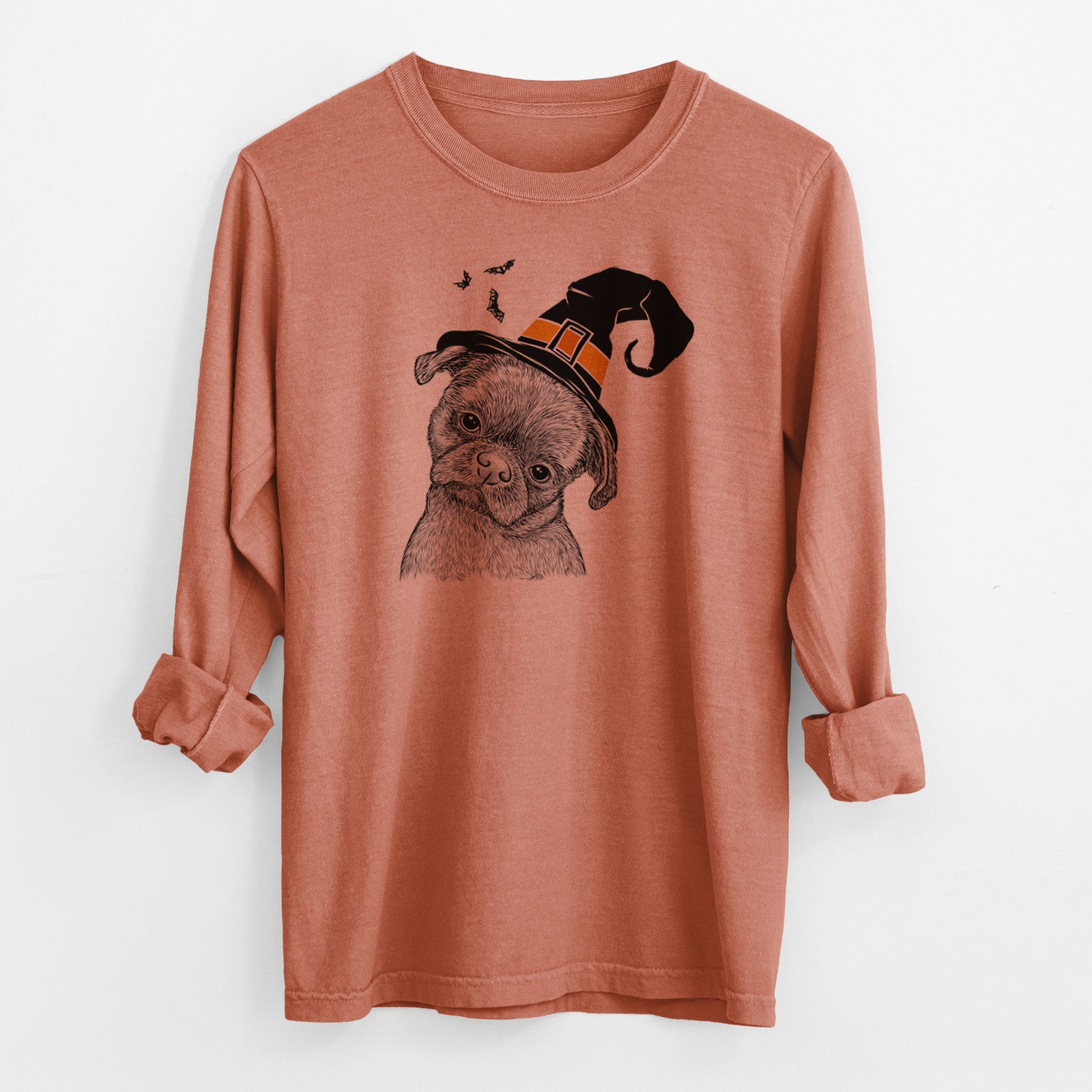 Witch Koko the Shih Tzu - Men's Heavyweight 100% Cotton Long Sleeve