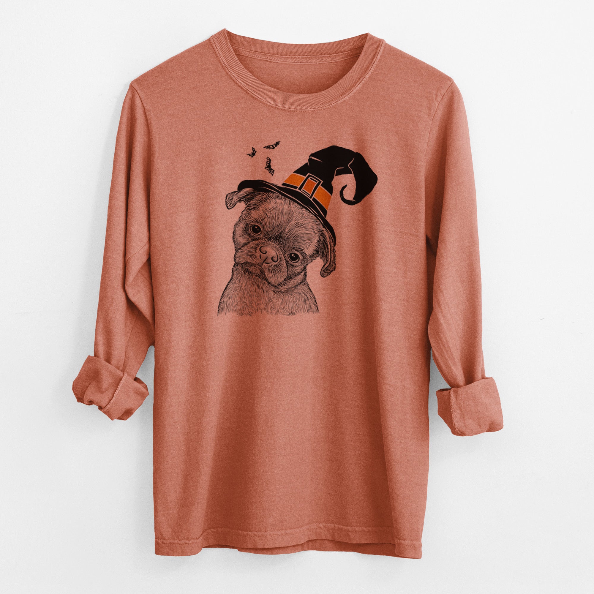 Witch Koko the Shih Tzu - Men's Heavyweight 100% Cotton Long Sleeve