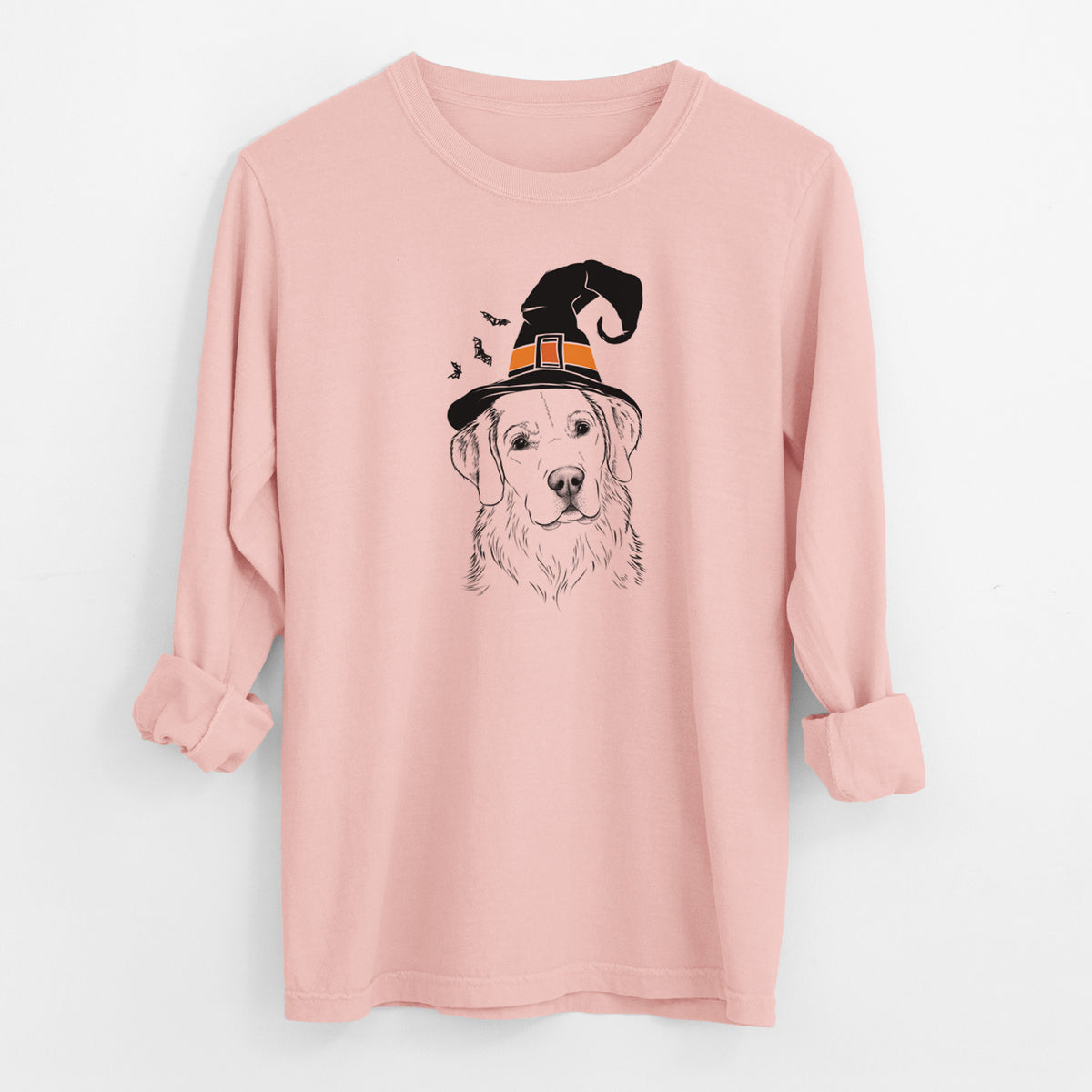 Witch Kula the Golden Retriever - Men's Heavyweight 100% Cotton Long Sleeve