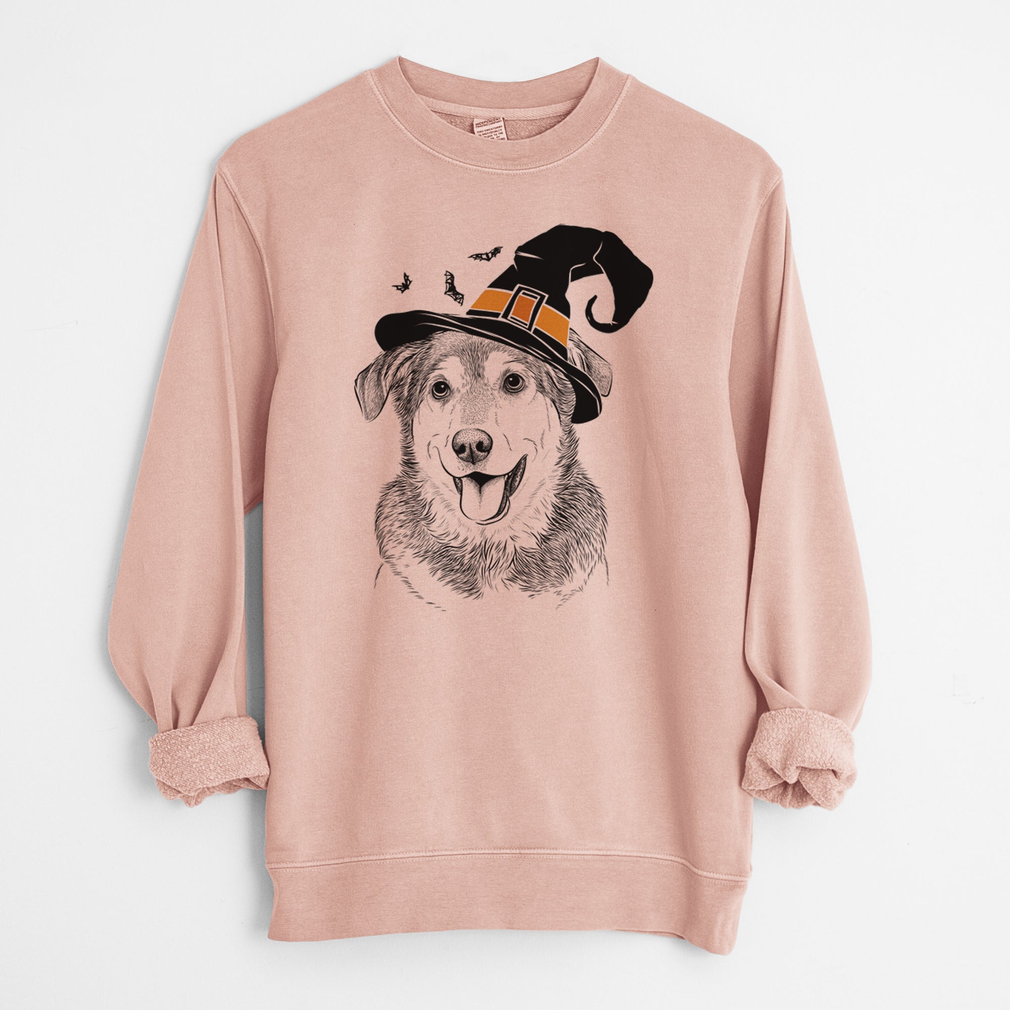 Witch Lance the Lab/Shepherd Mix - Unisex Pigment Dyed Crew Sweatshirt