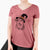 Witch Lance the Lab/Shepherd Mix - Women's Perfect V-neck Shirt