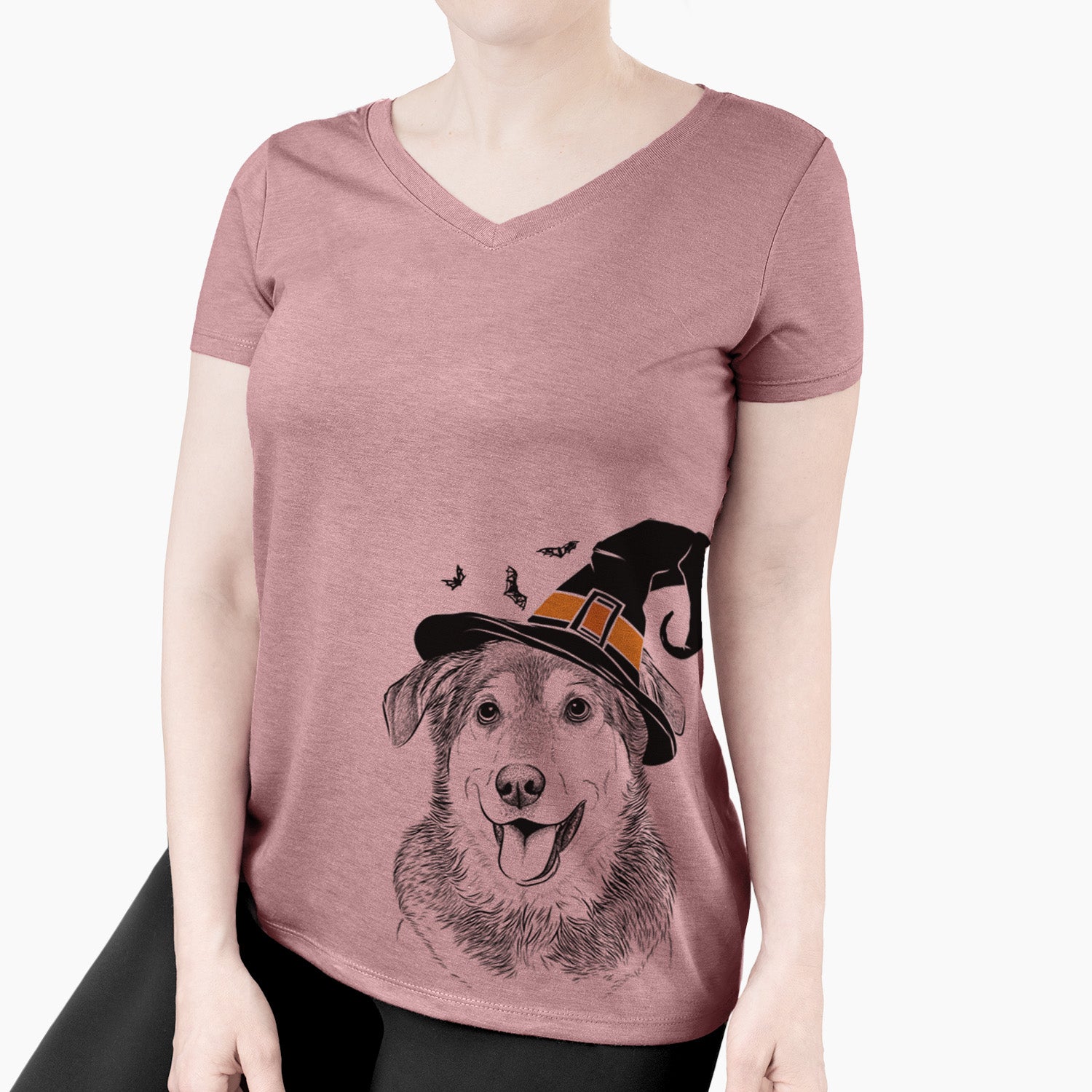 Witch Lance the Lab/Shepherd Mix - Women's Perfect V-neck Shirt