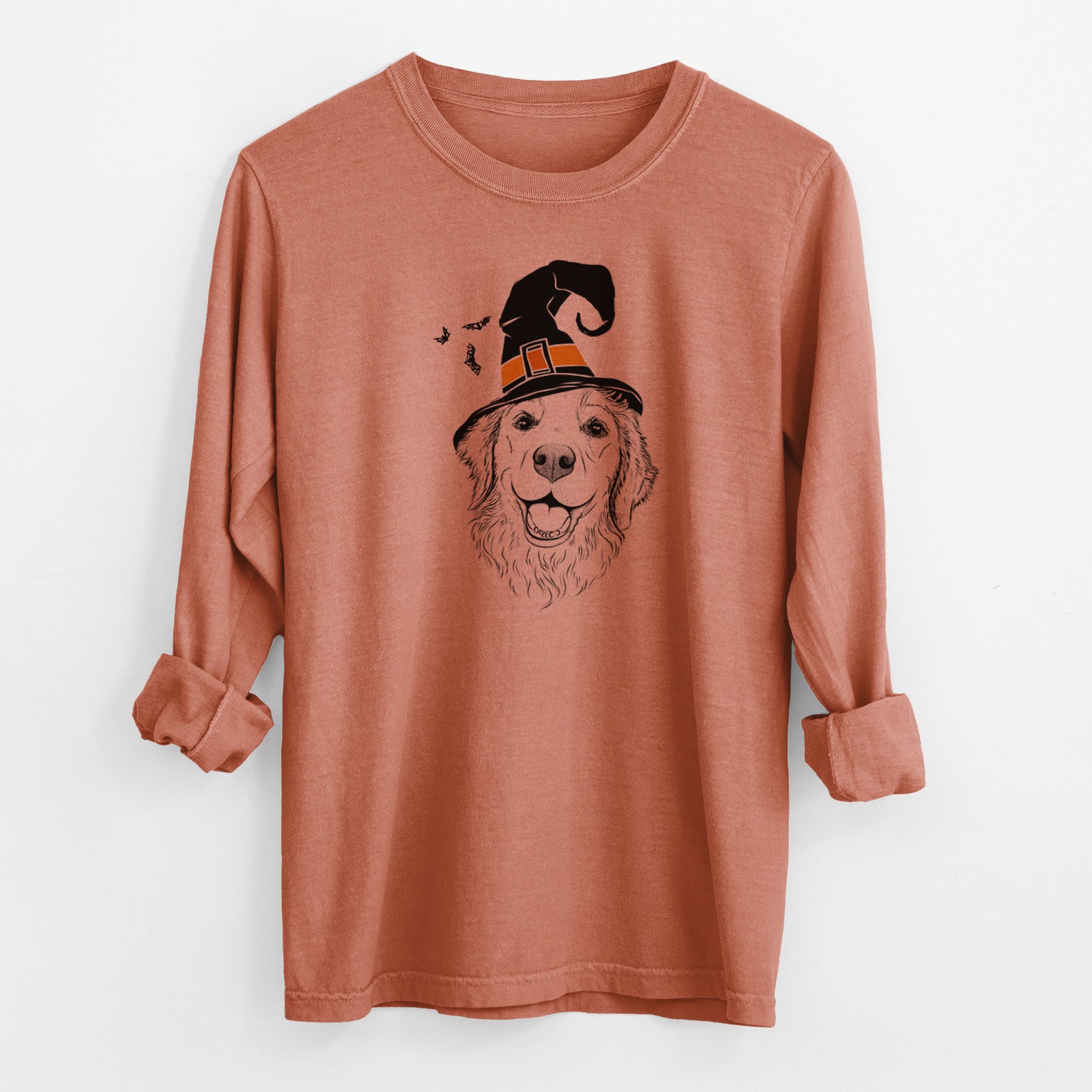 Witch Legend the Golden Retriever - Men's Heavyweight 100% Cotton Long Sleeve