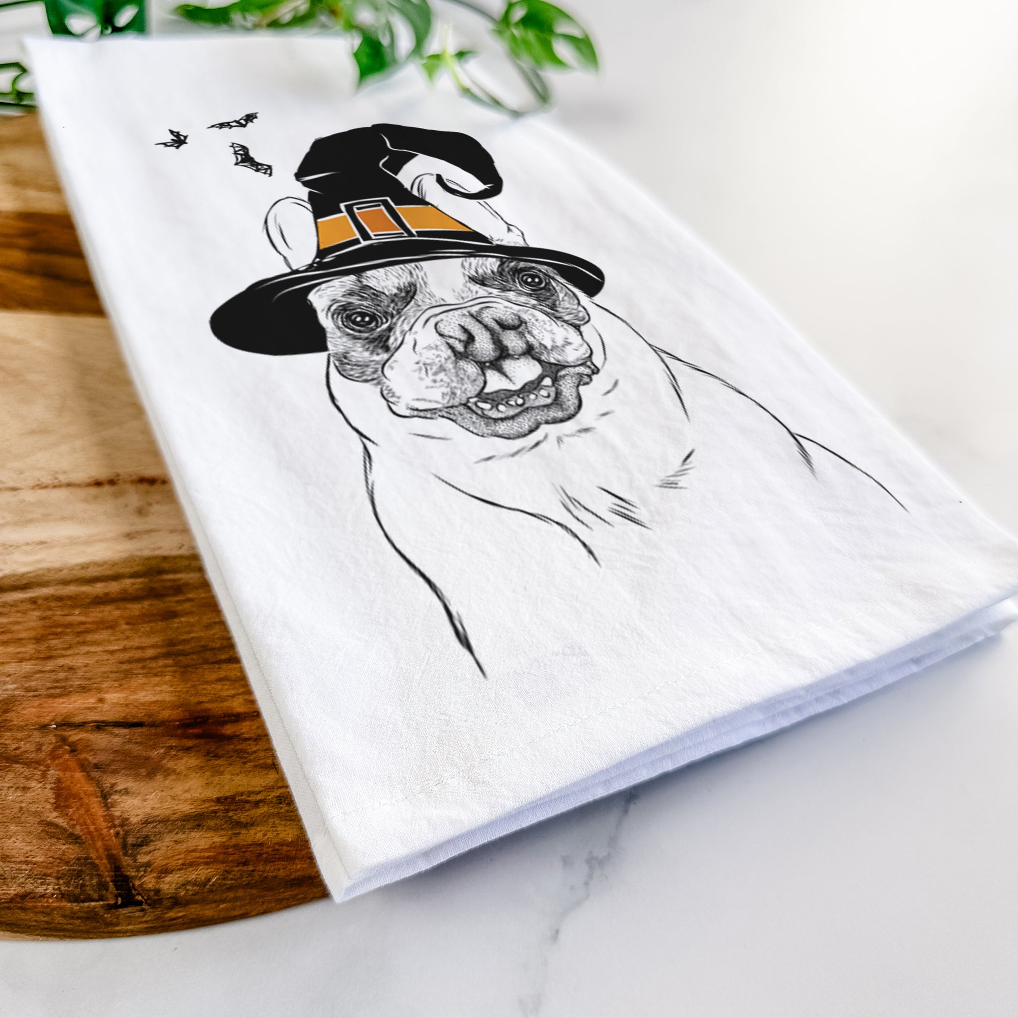 Lentil the French Bulldog Tea Towel