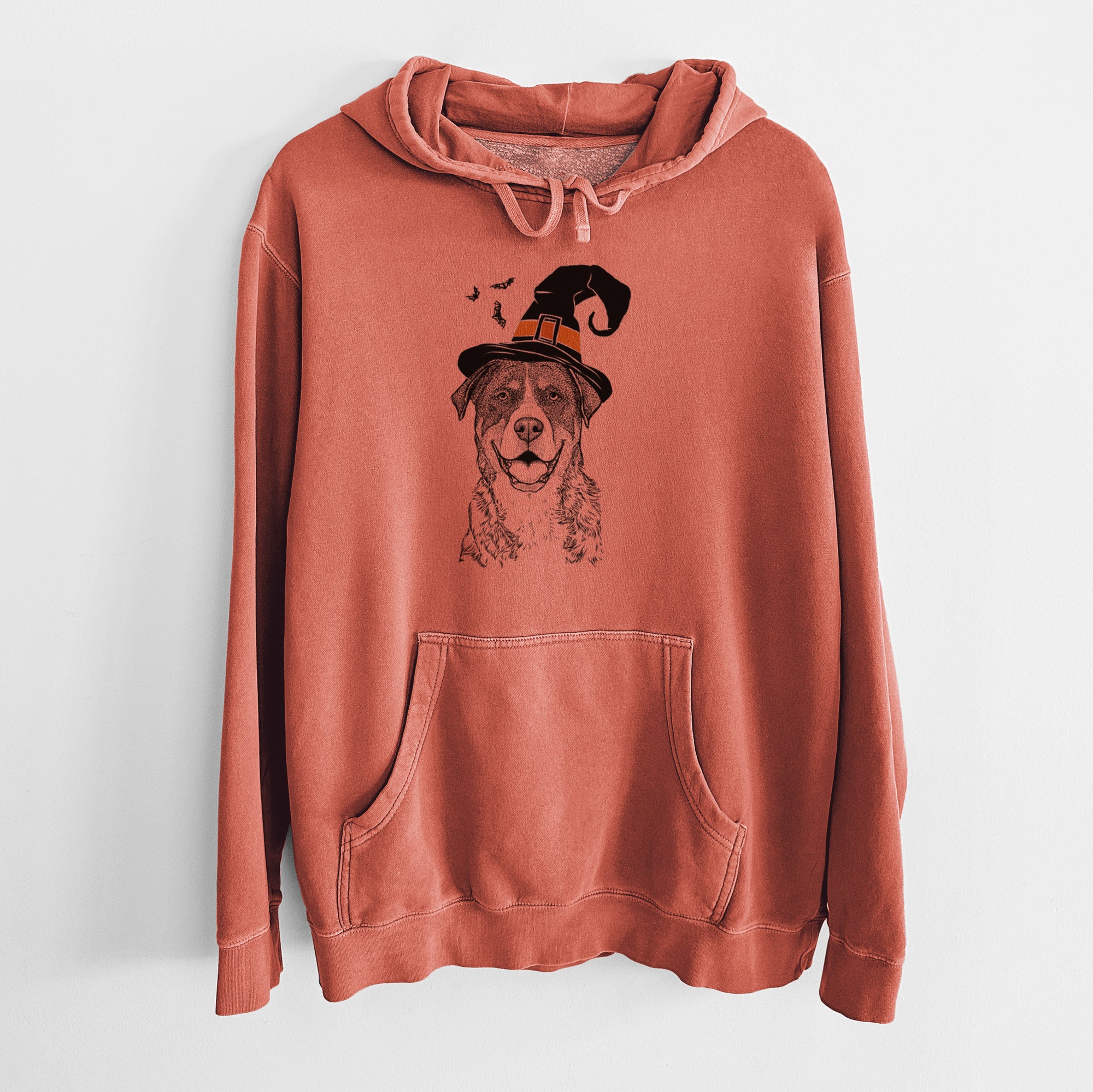 Witch Leon the Greater Swiss Mountain Dog - Unisex Pigment Dyed Hoodie