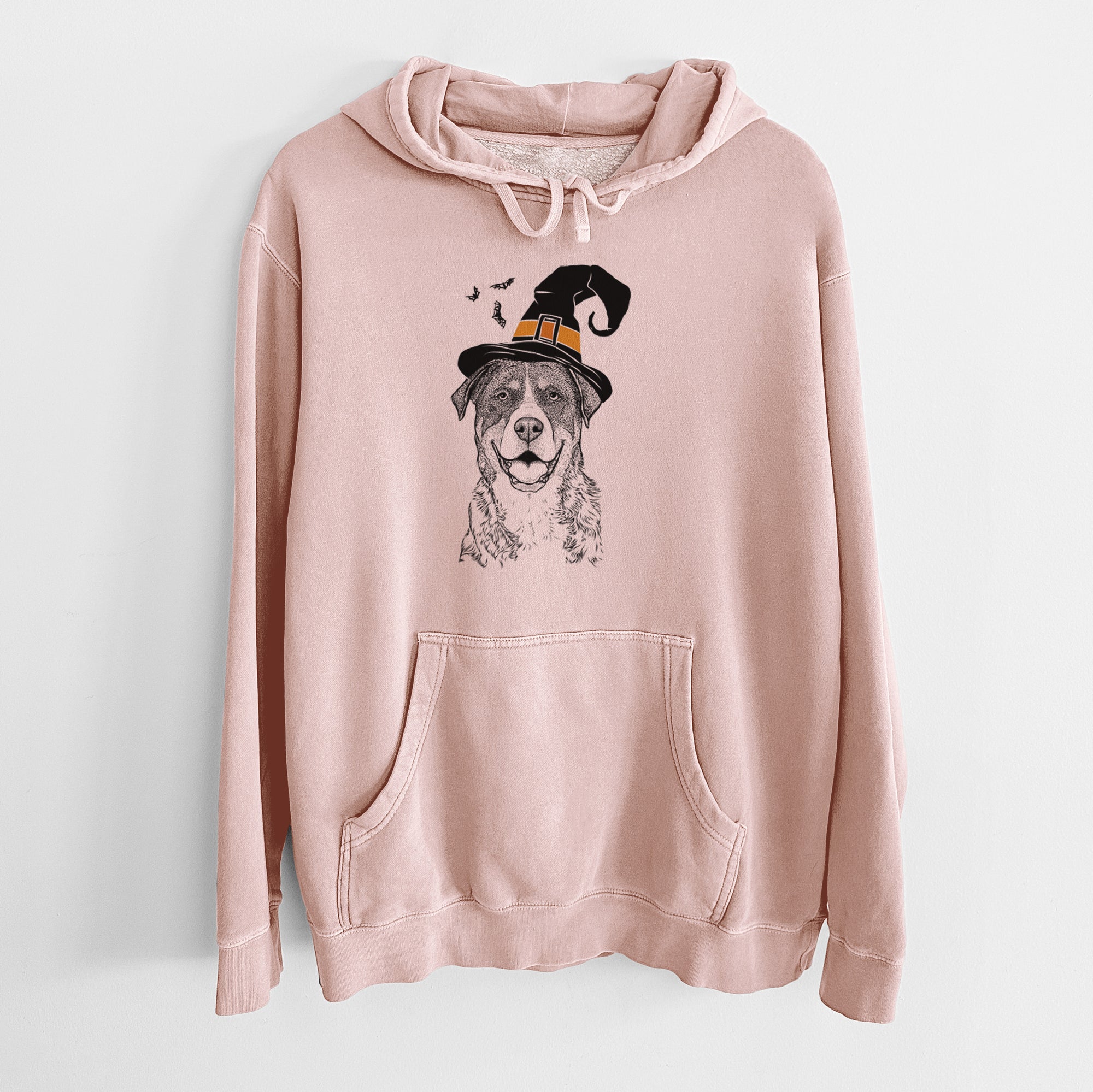 Witch Leon the Greater Swiss Mountain Dog - Unisex Pigment Dyed Hoodie