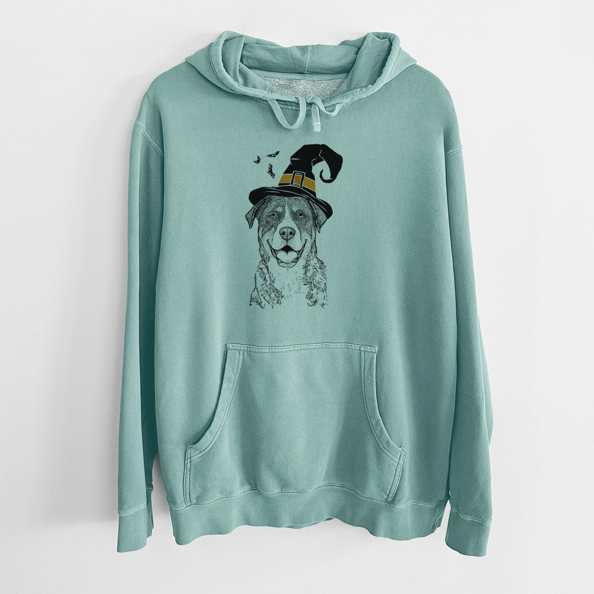 Witch Leon the Greater Swiss Mountain Dog - Unisex Pigment Dyed Hoodie