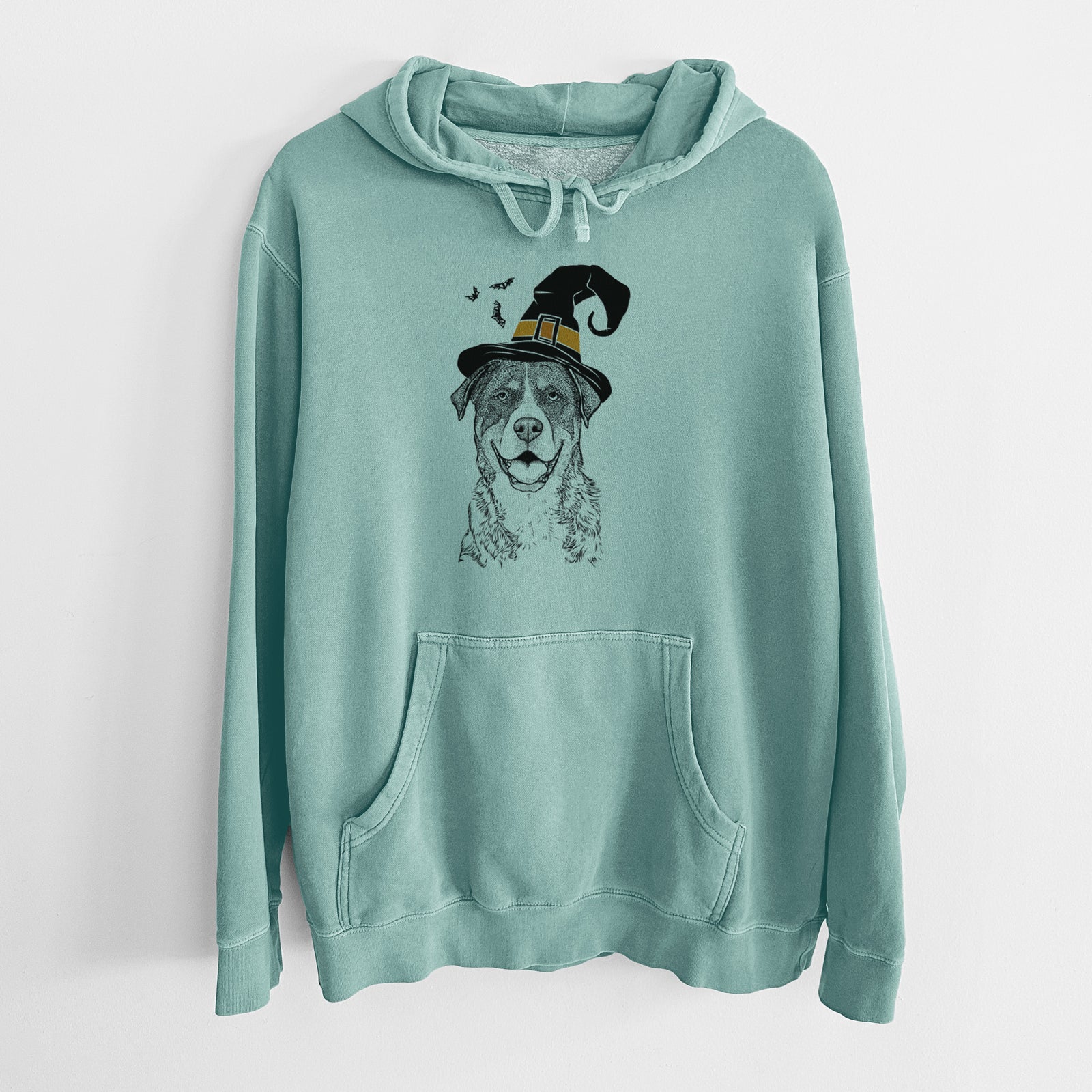 Witch Leon the Greater Swiss Mountain Dog - Unisex Pigment Dyed Hoodie