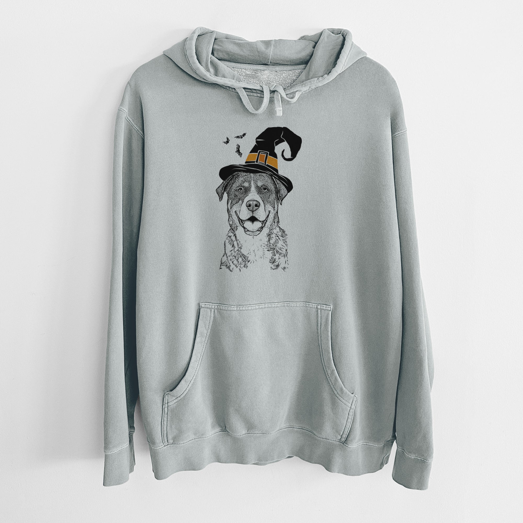 Witch Leon the Greater Swiss Mountain Dog - Unisex Pigment Dyed Hoodie