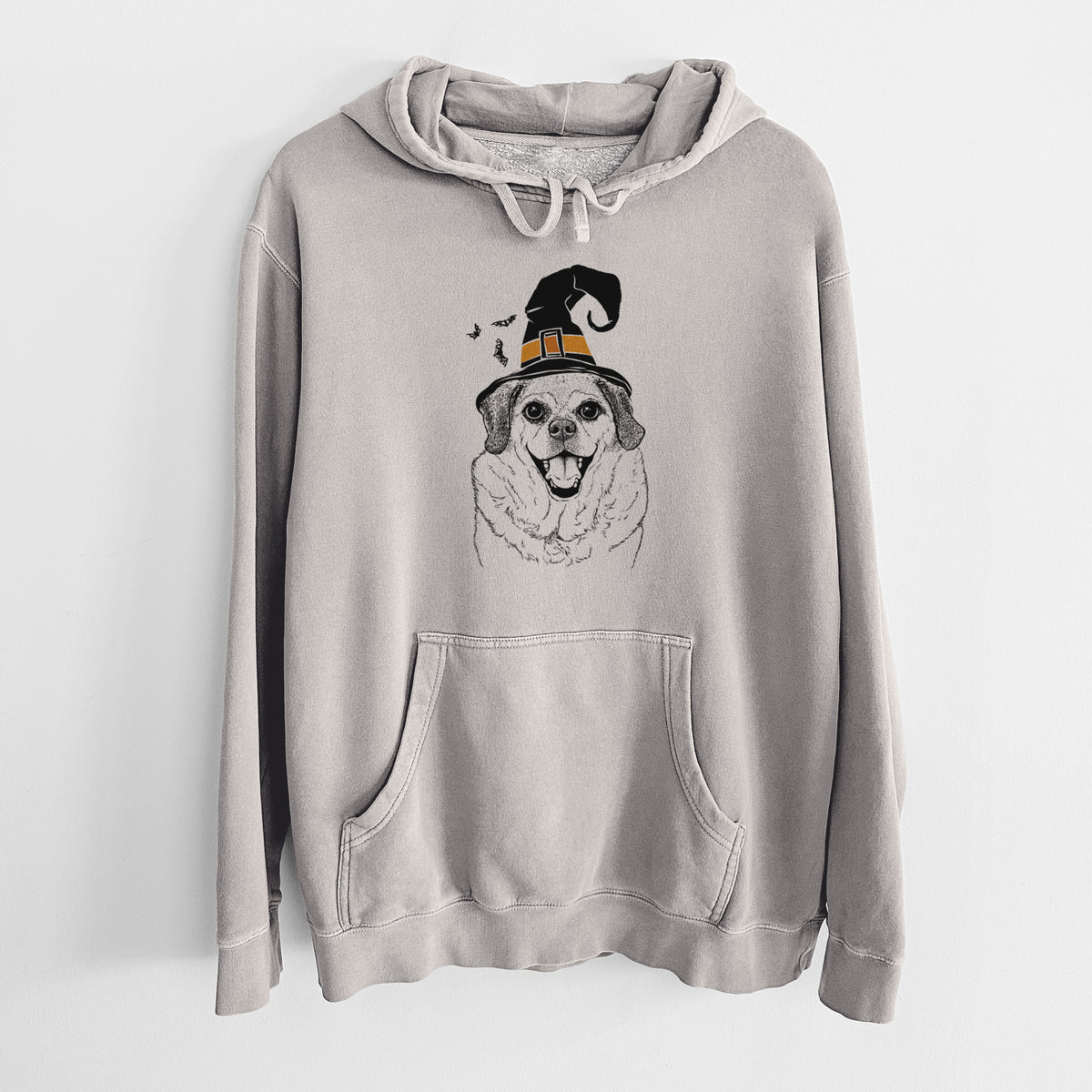 Witch Little Man the Puggle - Unisex Pigment Dyed Hoodie