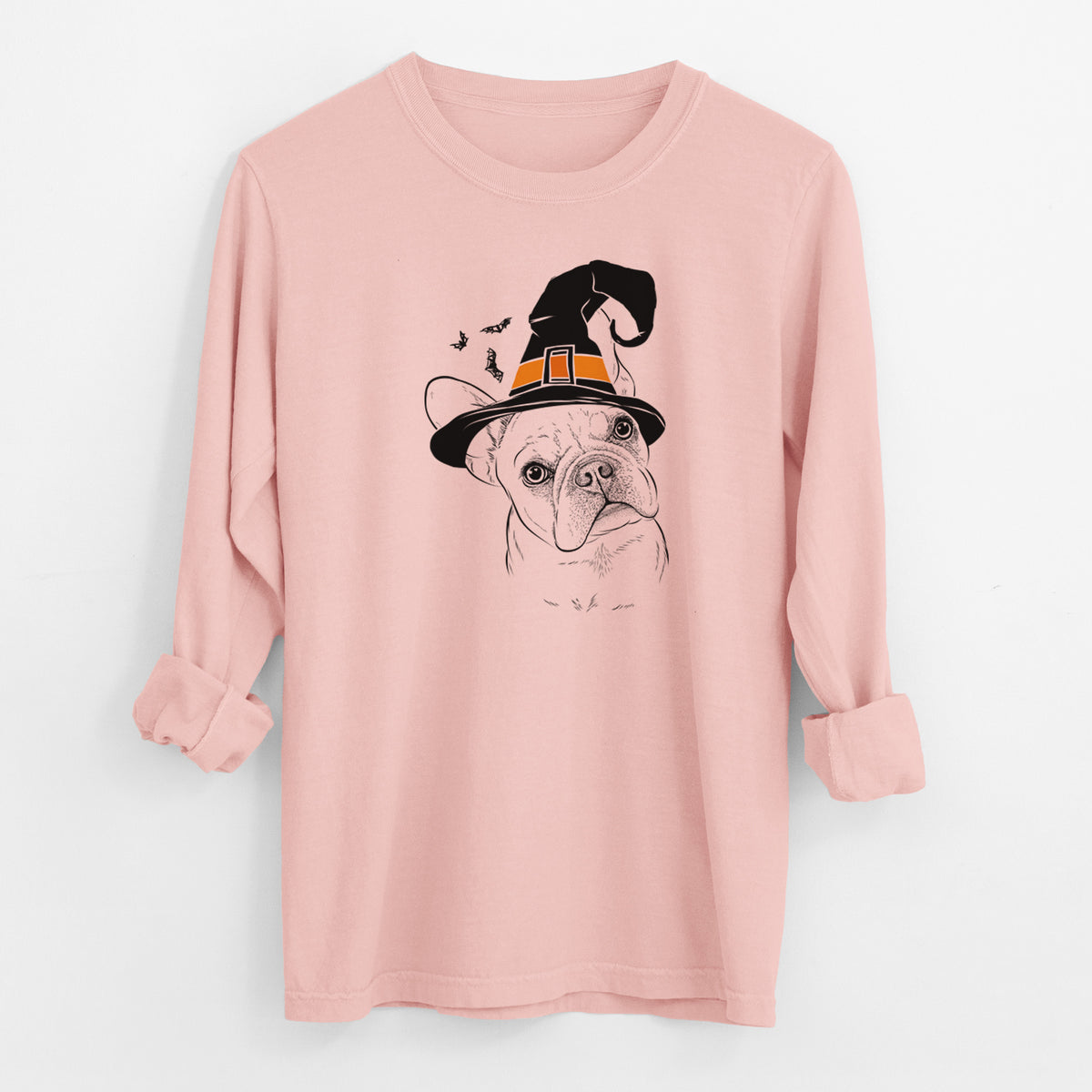 Witch Loki the French Bulldog - Men's Heavyweight 100% Cotton Long Sleeve