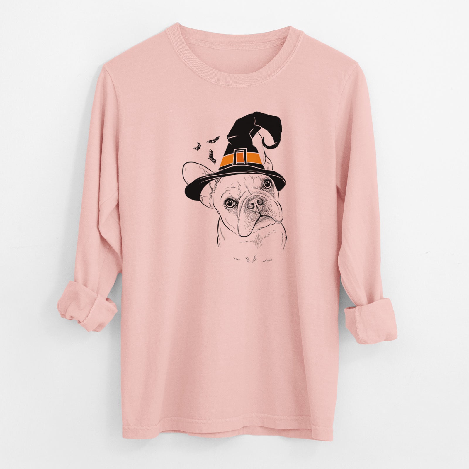 Witch Loki the French Bulldog - Men's Heavyweight 100% Cotton Long Sleeve