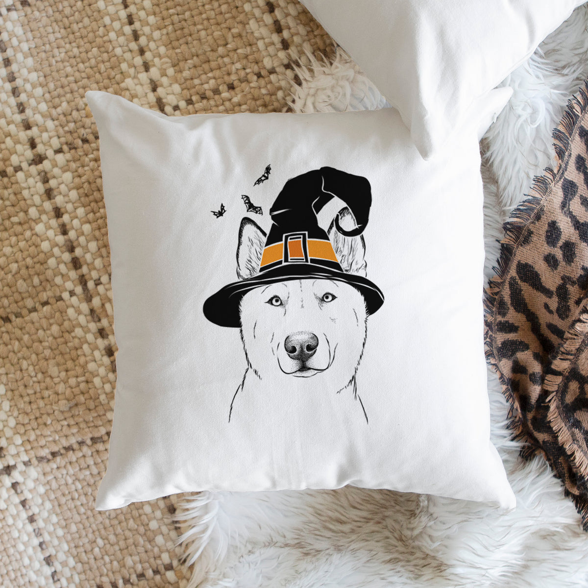 London the Siberian Husky - Throw Pillow Cover