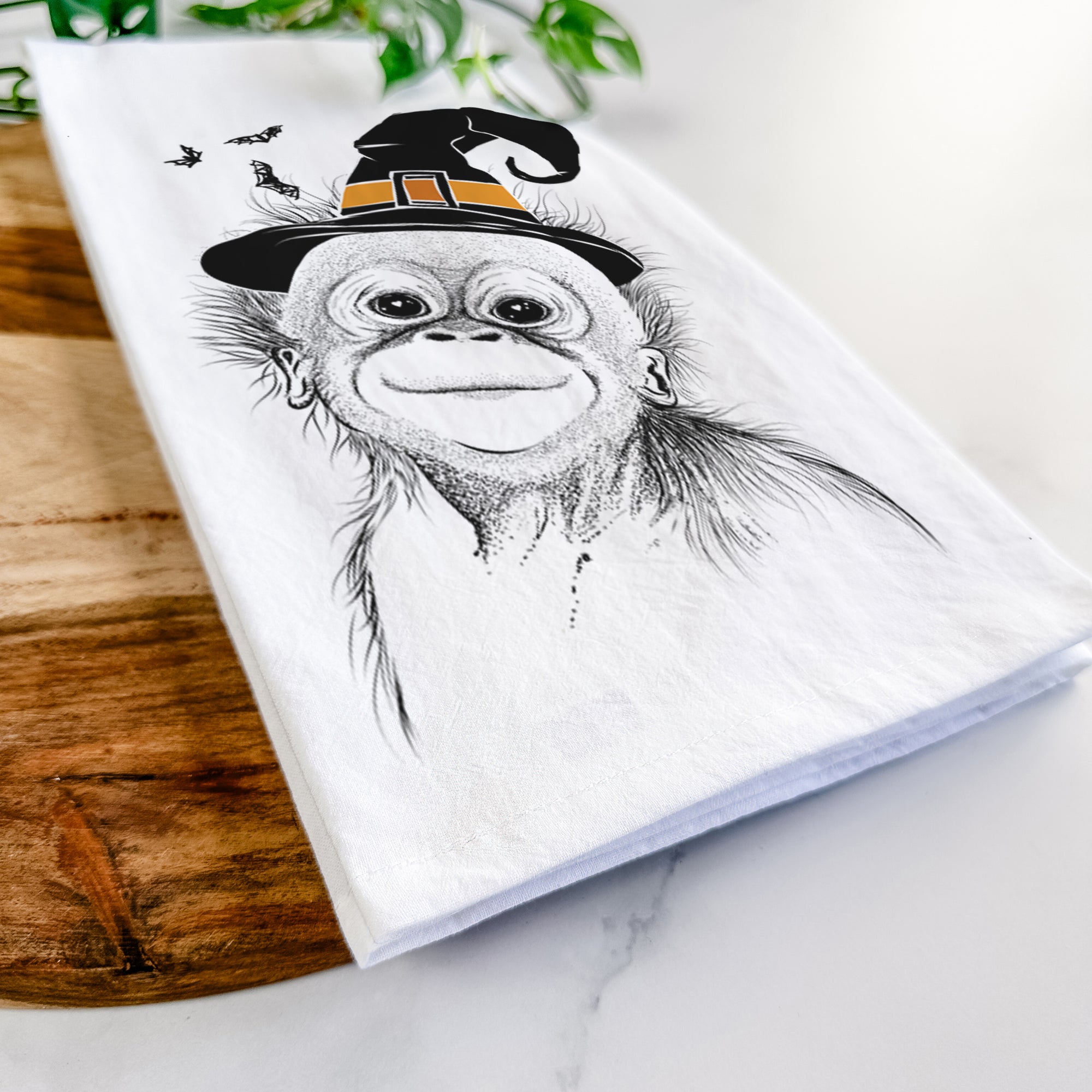 Louie the Baby Orangutan Tea Towel