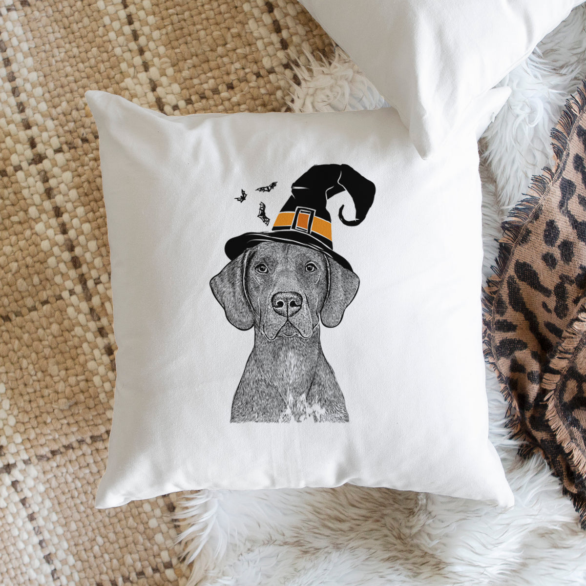 Lucifer the German Shorthaired Pointer - Throw Pillow Cover