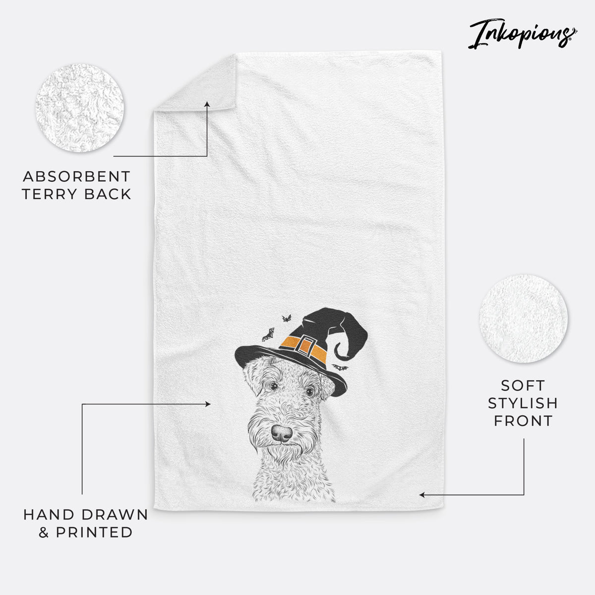 Roc Haven Maggie May the Airedale Terrier Decorative Hand Towel