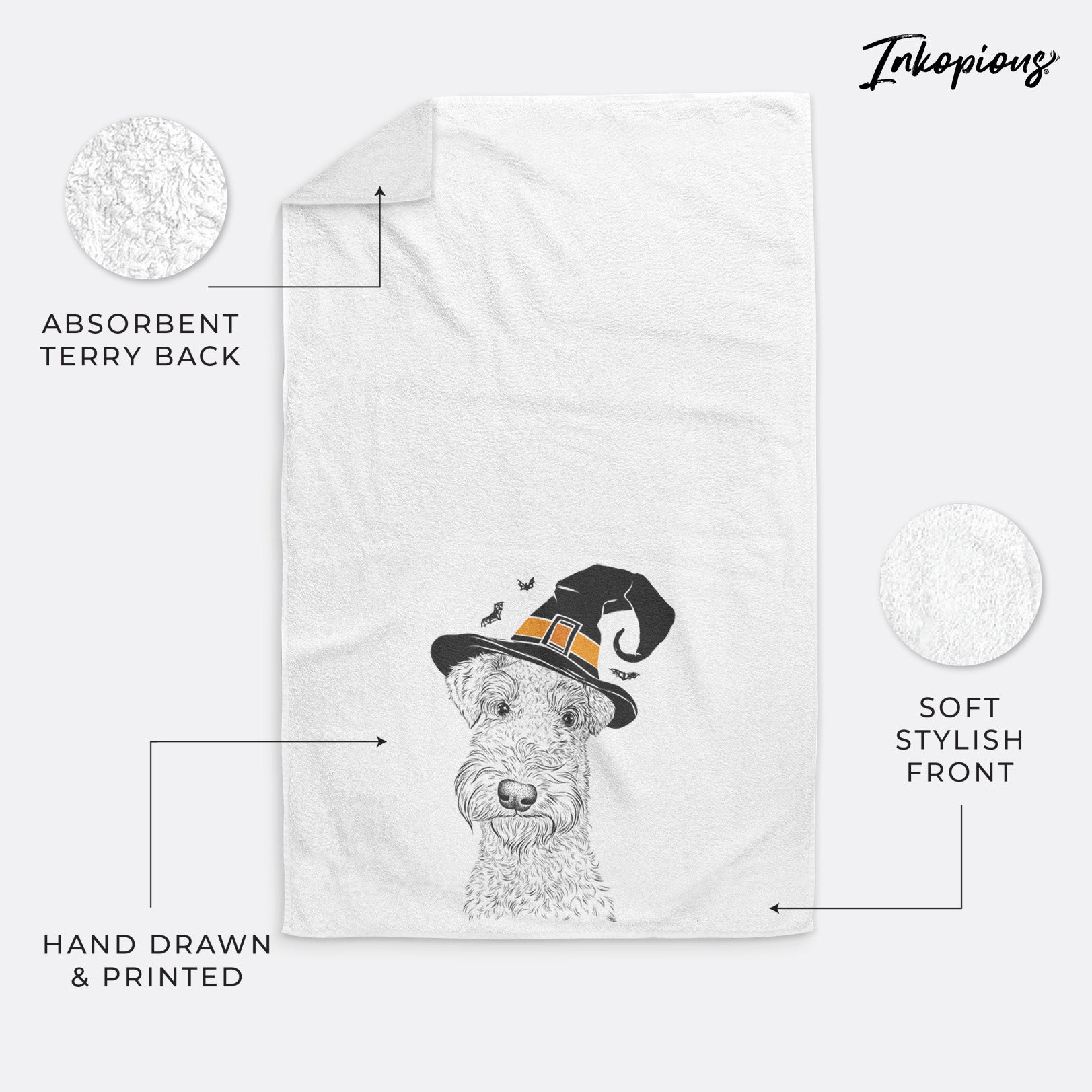 Roc Haven Maggie May the Airedale Terrier Decorative Hand Towel