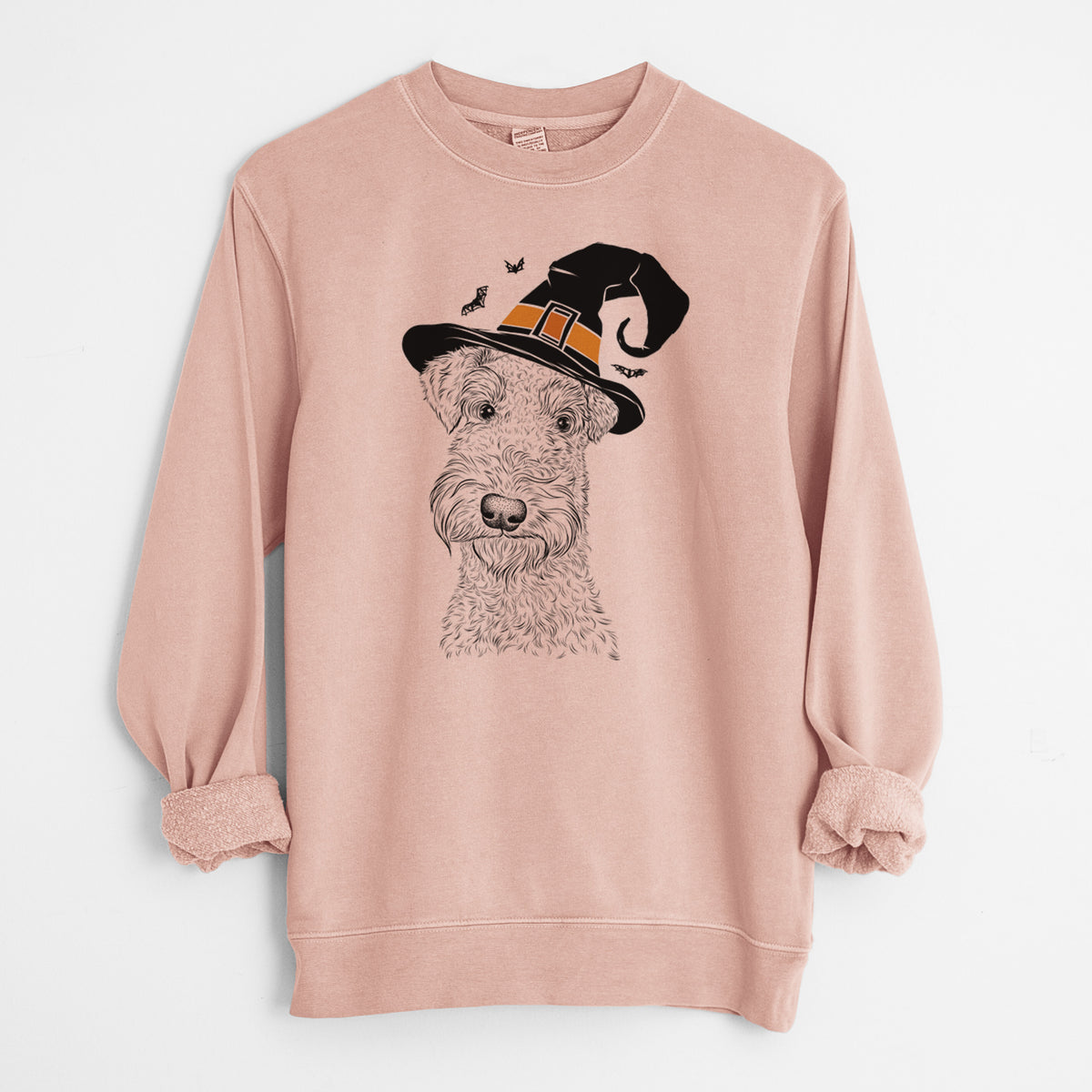 Witch Roc Haven Maggie May the Airedale Terrier - Unisex Pigment Dyed Crew Sweatshirt