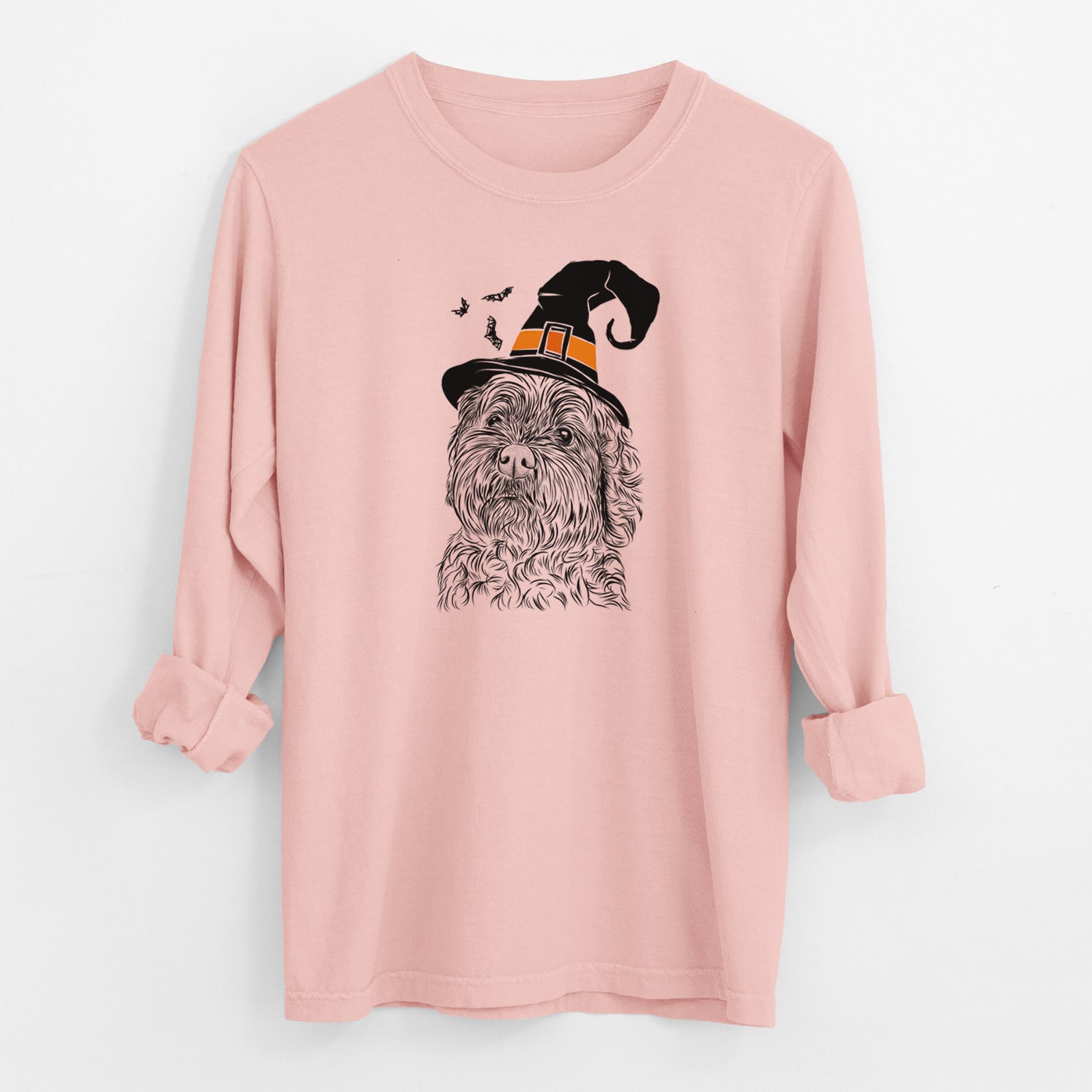 Witch Maggie Girl the Cockapoo - Men's Heavyweight 100% Cotton Long Sleeve
