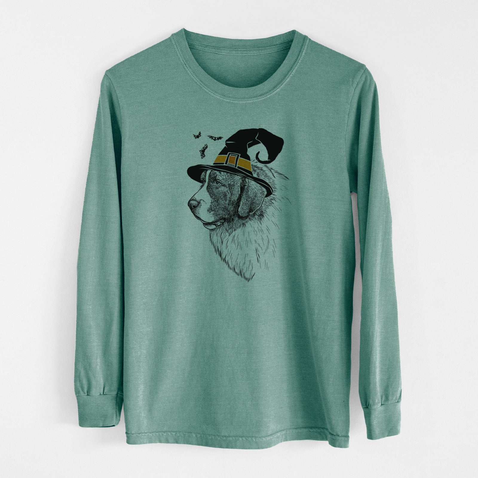 Witch Magnus the Pyrenean Mastiff - Men's Heavyweight 100% Cotton Long Sleeve