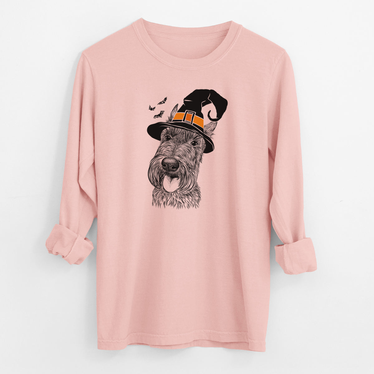 Witch Magnus the Scottish Terrier - Men's Heavyweight 100% Cotton Long Sleeve