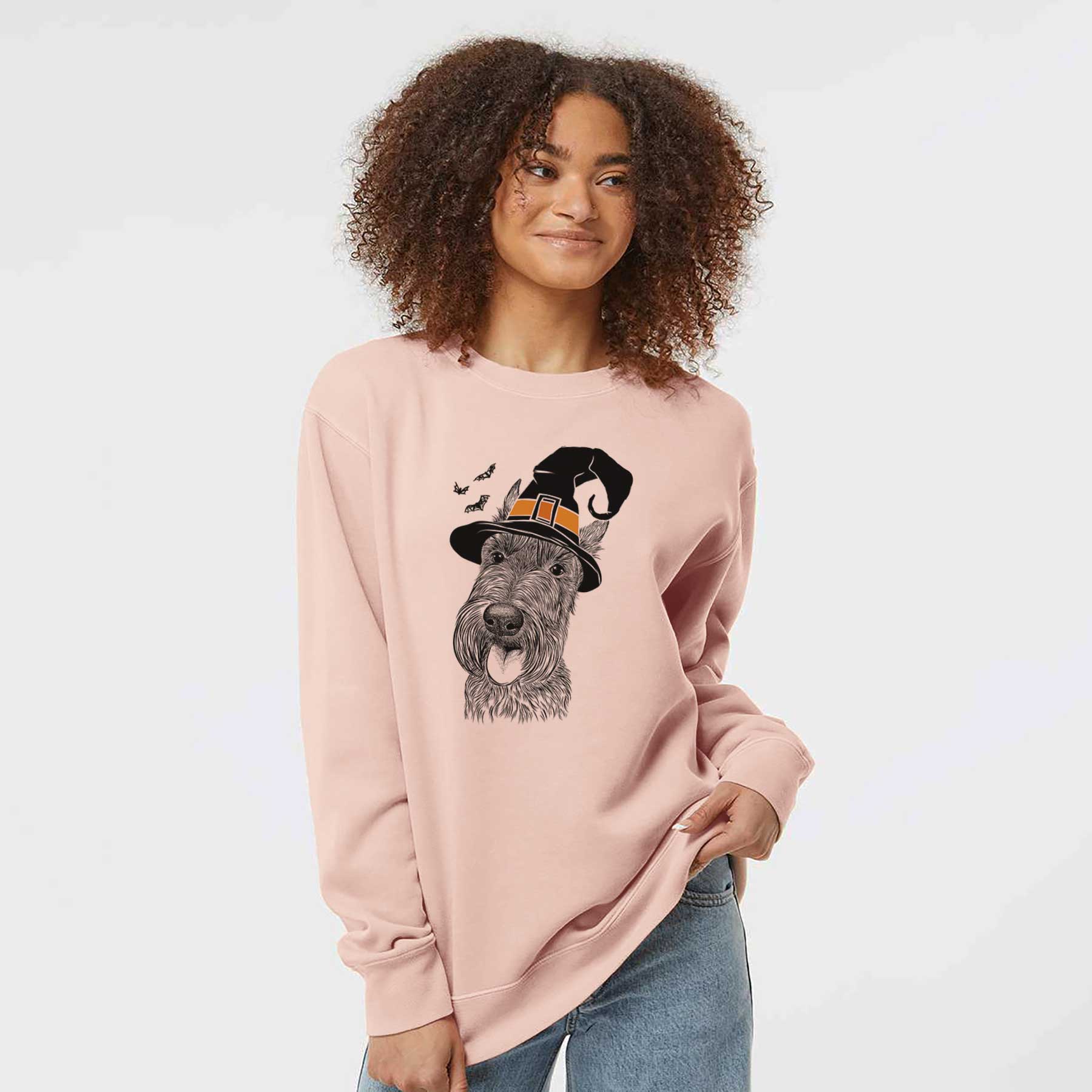 Witch Magnus the Scottish Terrier - Unisex Pigment Dyed Crew Sweatshirt