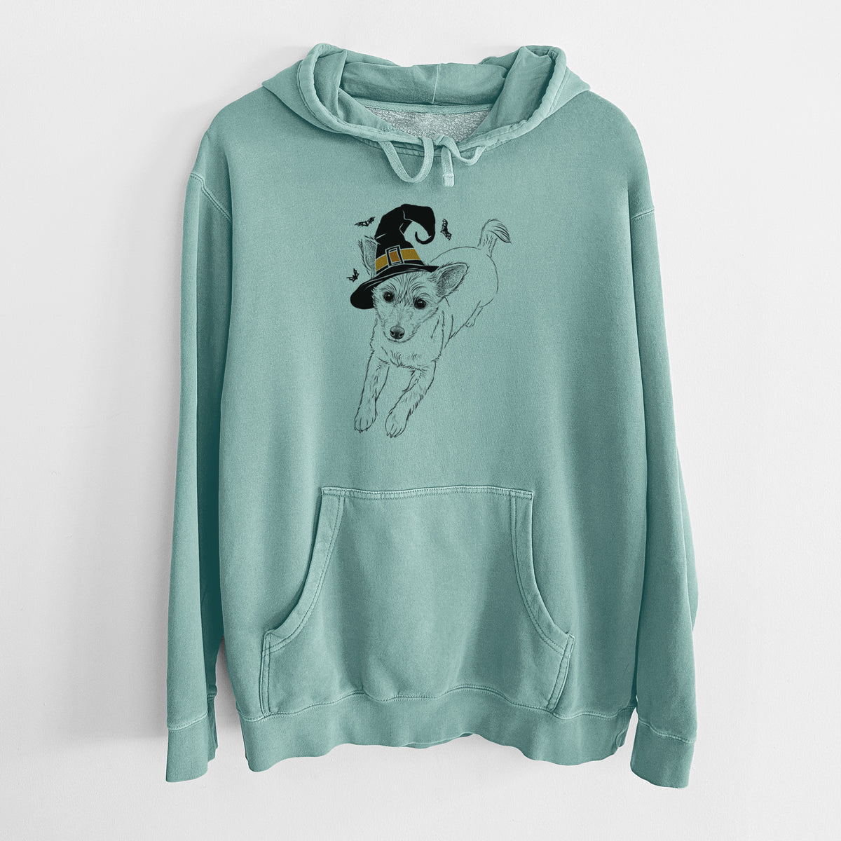 Witch Maisie the Terrier Mix - Unisex Pigment Dyed Hoodie