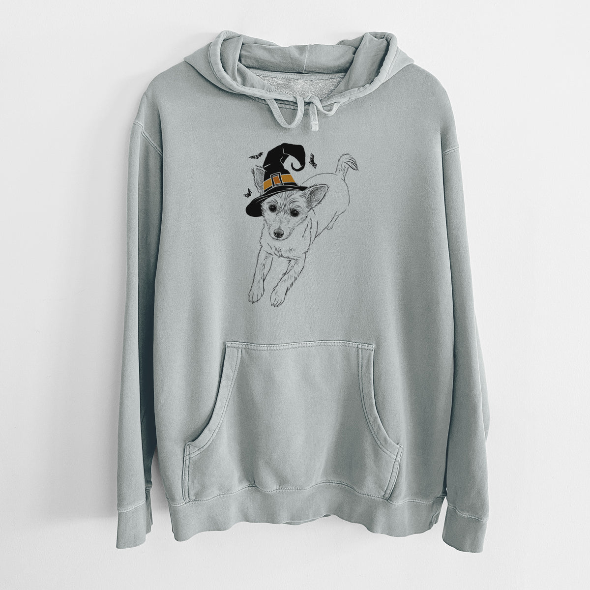 Witch Maisie the Terrier Mix - Unisex Pigment Dyed Hoodie