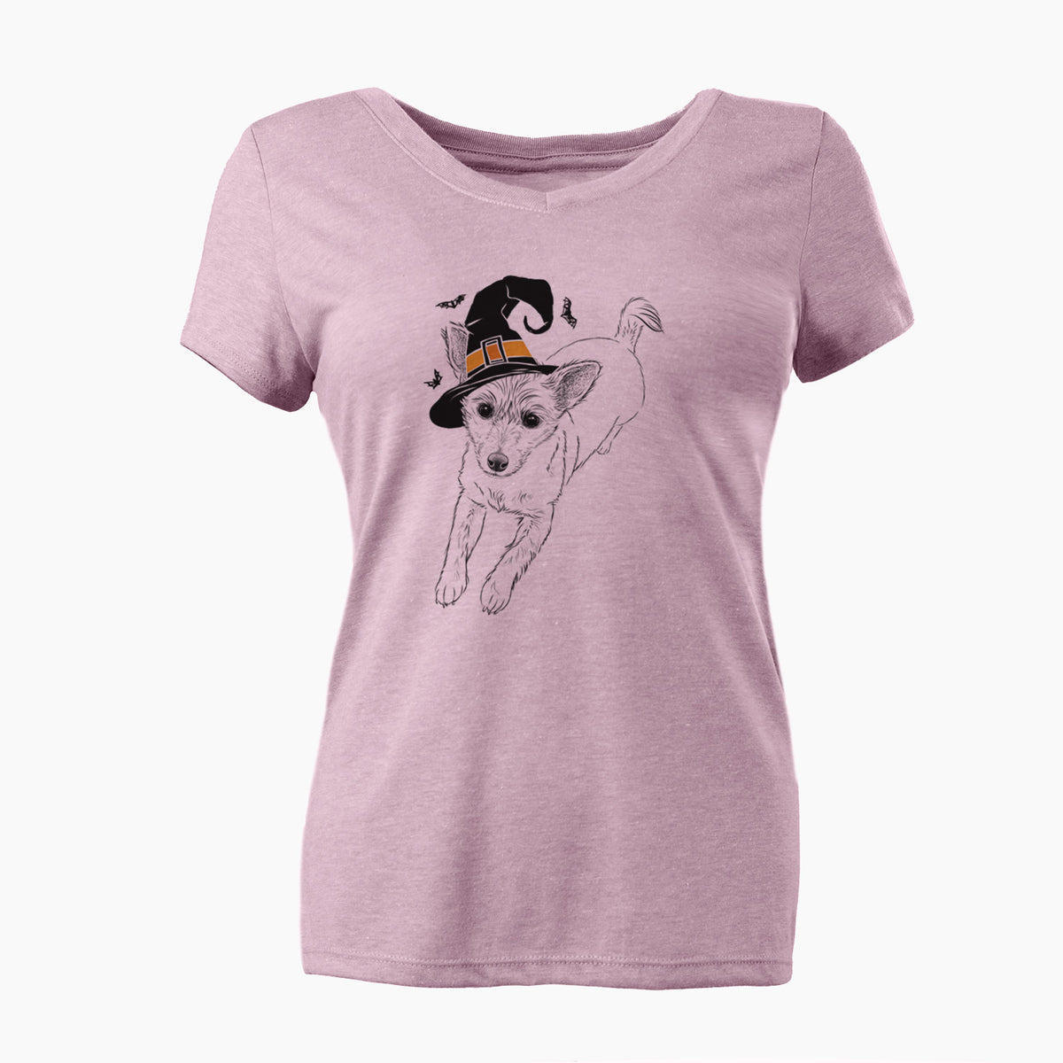 Witch Maisie the Terrier Mix - Women's Perfect V-neck Shirt