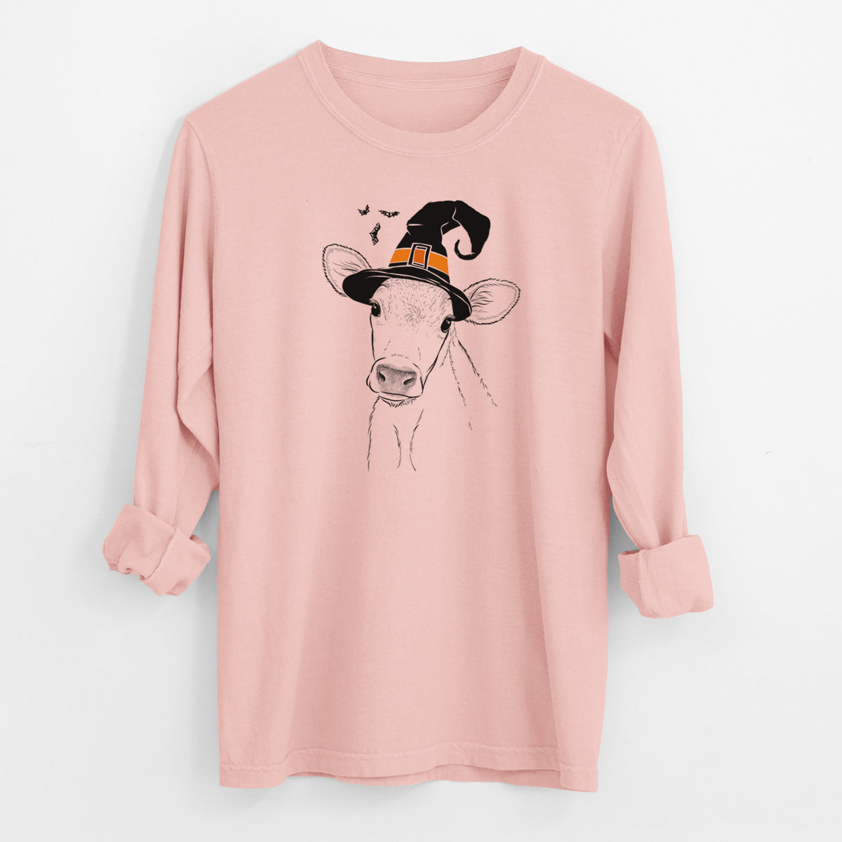 Witch Malu the Cow - Men's Heavyweight 100% Cotton Long Sleeve