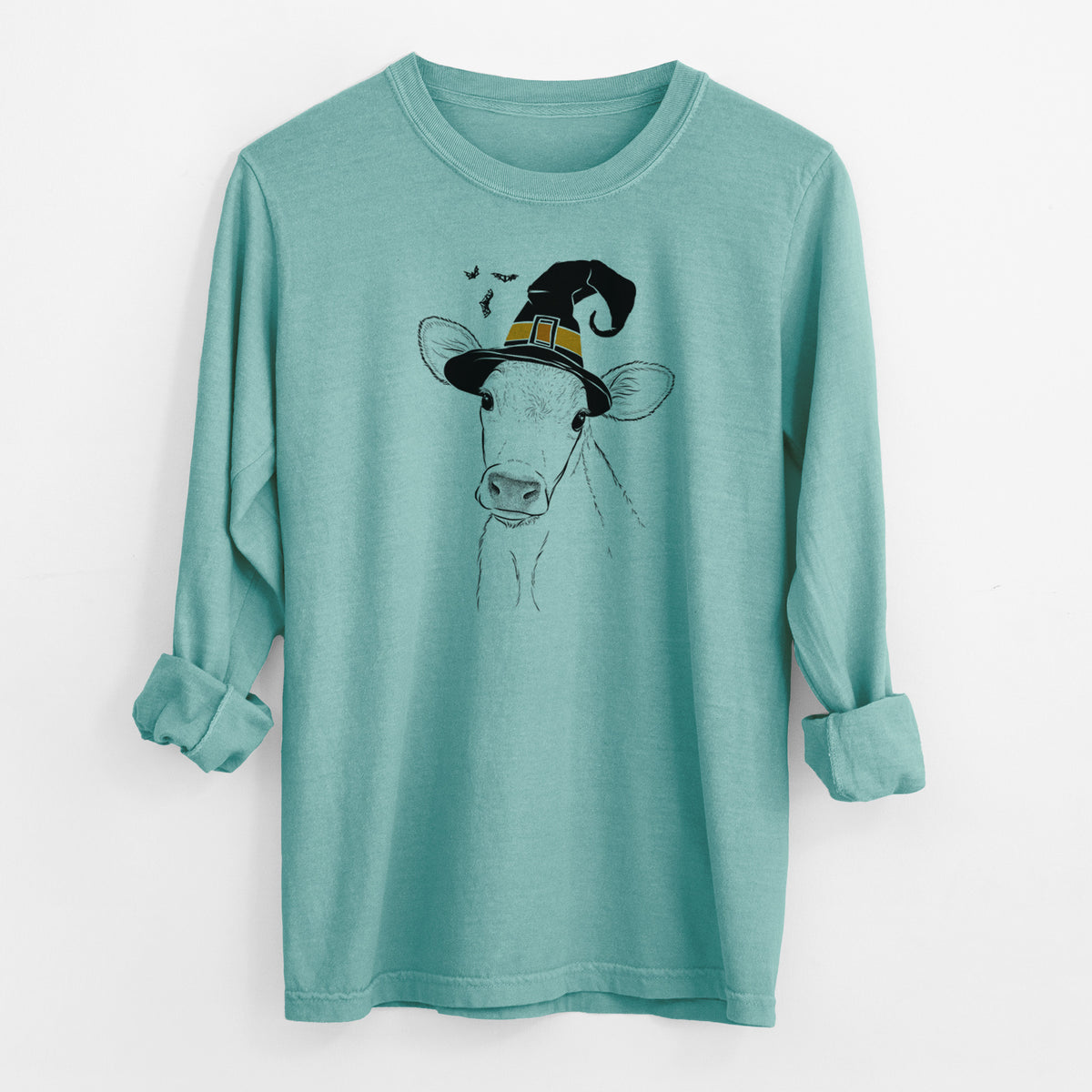 Witch Malu the Cow - Men's Heavyweight 100% Cotton Long Sleeve