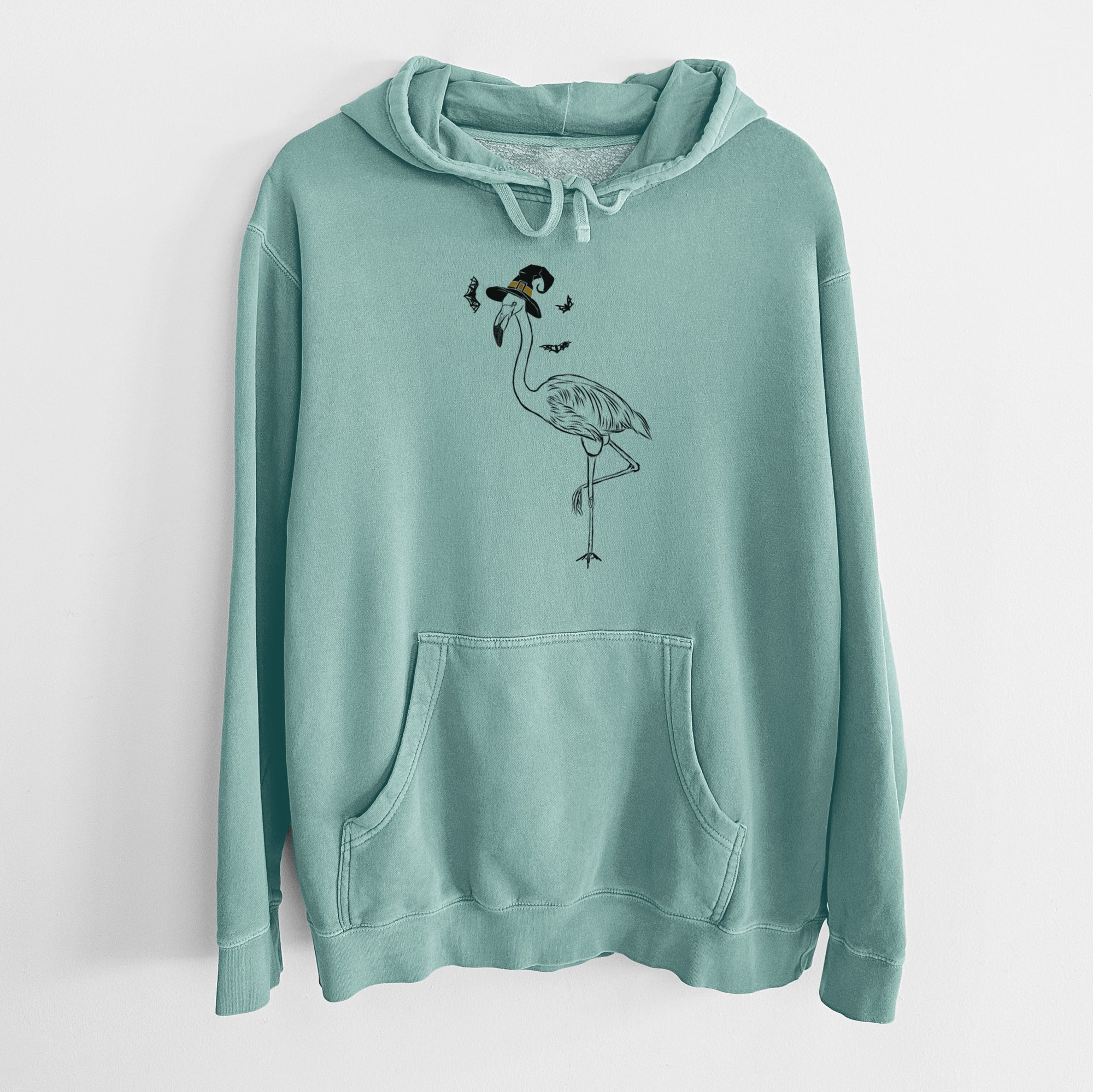 Witch Mango the Flamingo - Unisex Pigment Dyed Hoodie