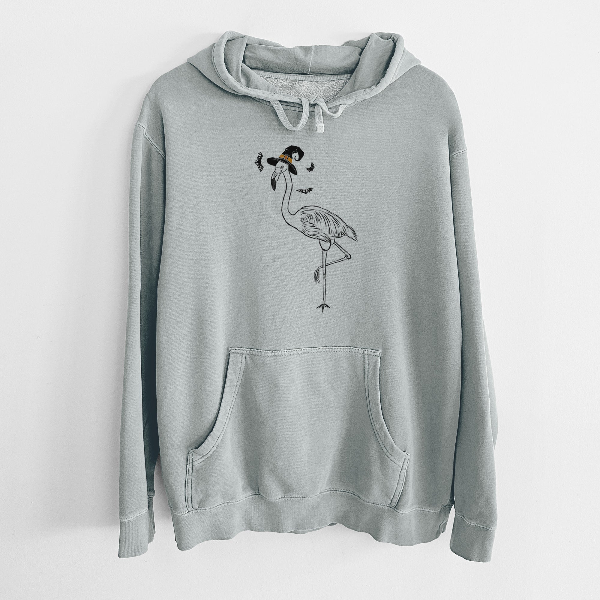 Witch Mango the Flamingo - Unisex Pigment Dyed Hoodie