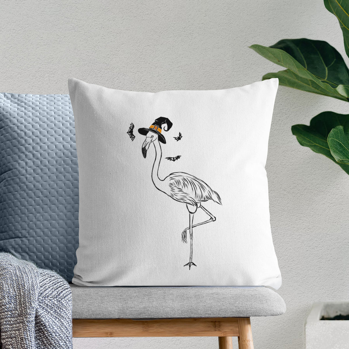 Mango the Flamingo - Throw Pillow Cover