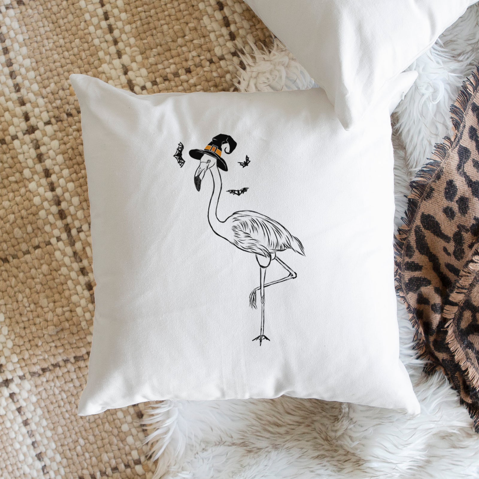 Mango the Flamingo - Throw Pillow Cover