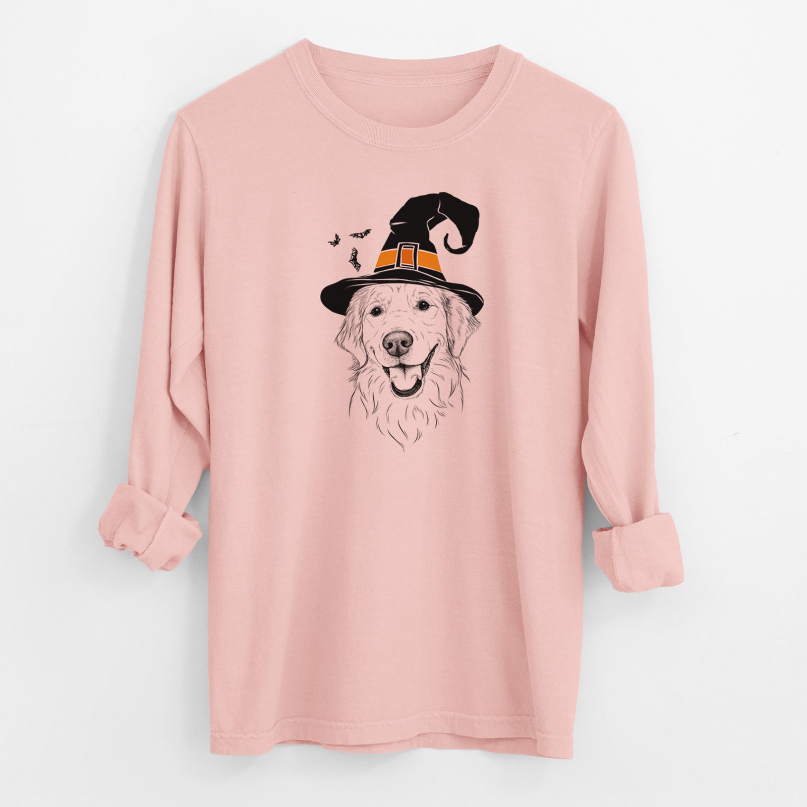 Witch Maple the Golden Retriever - Men's Heavyweight 100% Cotton Long Sleeve