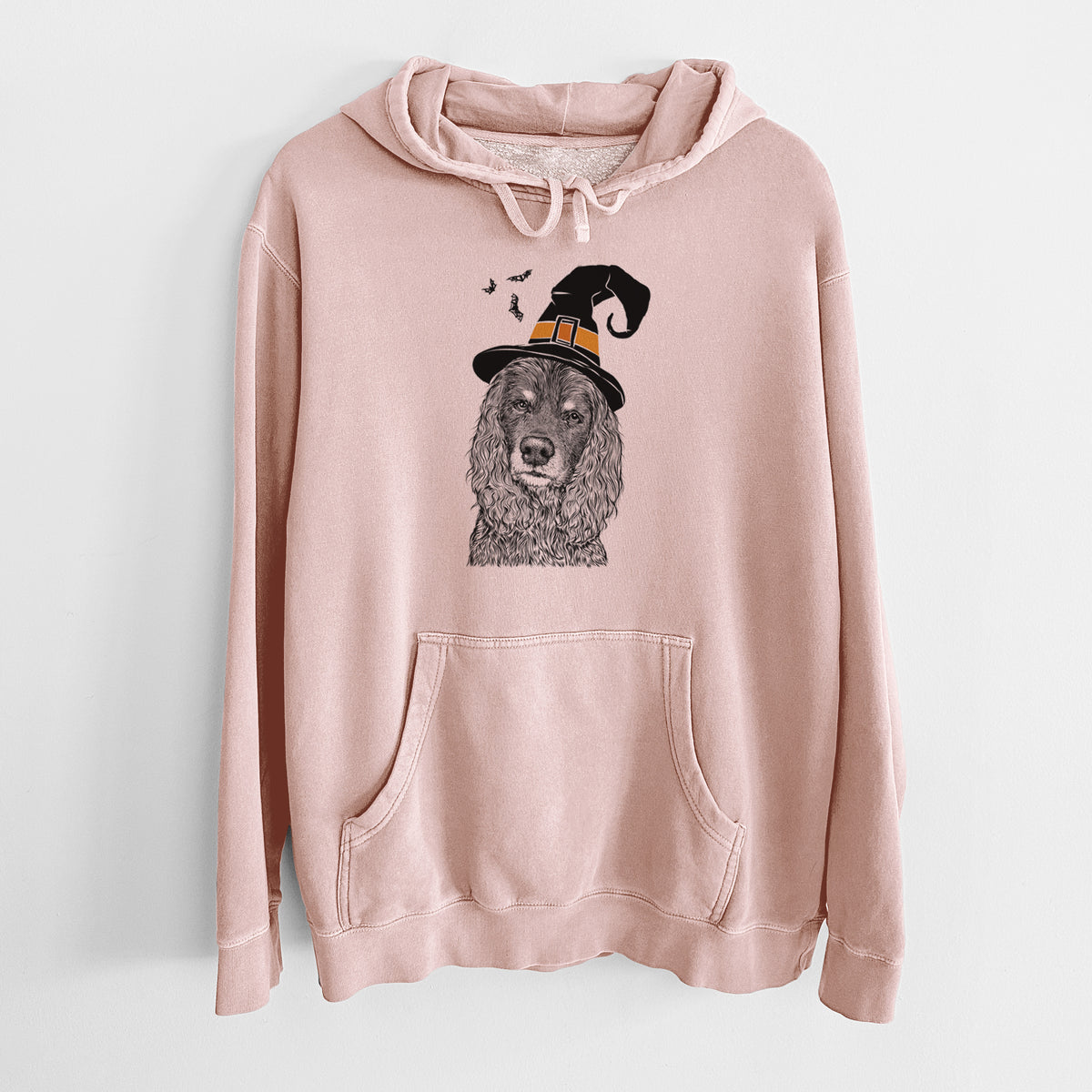 Witch Marley Boy the American Cocker Spaniel - Unisex Pigment Dyed Hoodie