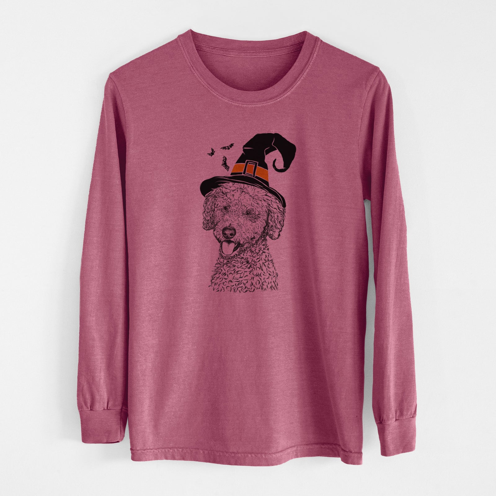 Witch Marlow the Goldendoodle - Men's Heavyweight 100% Cotton Long Sleeve