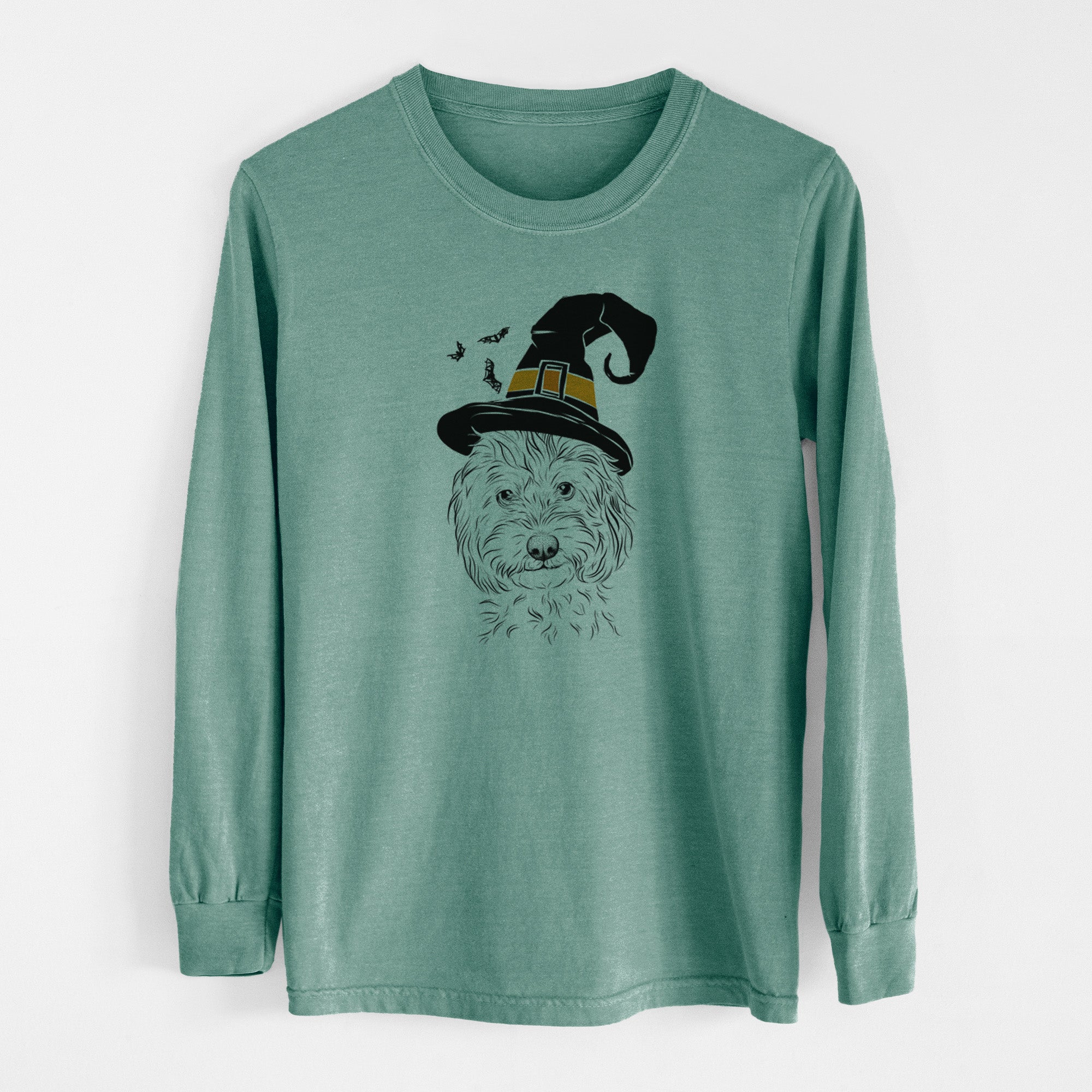 Witch Mason the Cavapoo - Men's Heavyweight 100% Cotton Long Sleeve