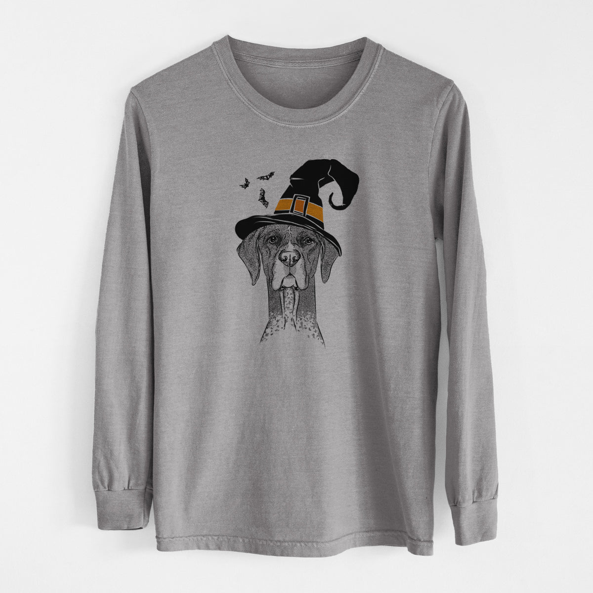 Witch Mattis the German Shorthaired Pointer - Men's Heavyweight 100% Cotton Long Sleeve