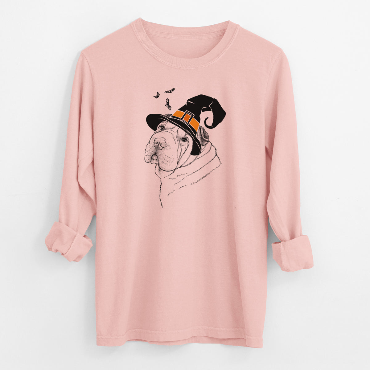 Witch Maximus the Shar Pei - Men's Heavyweight 100% Cotton Long Sleeve