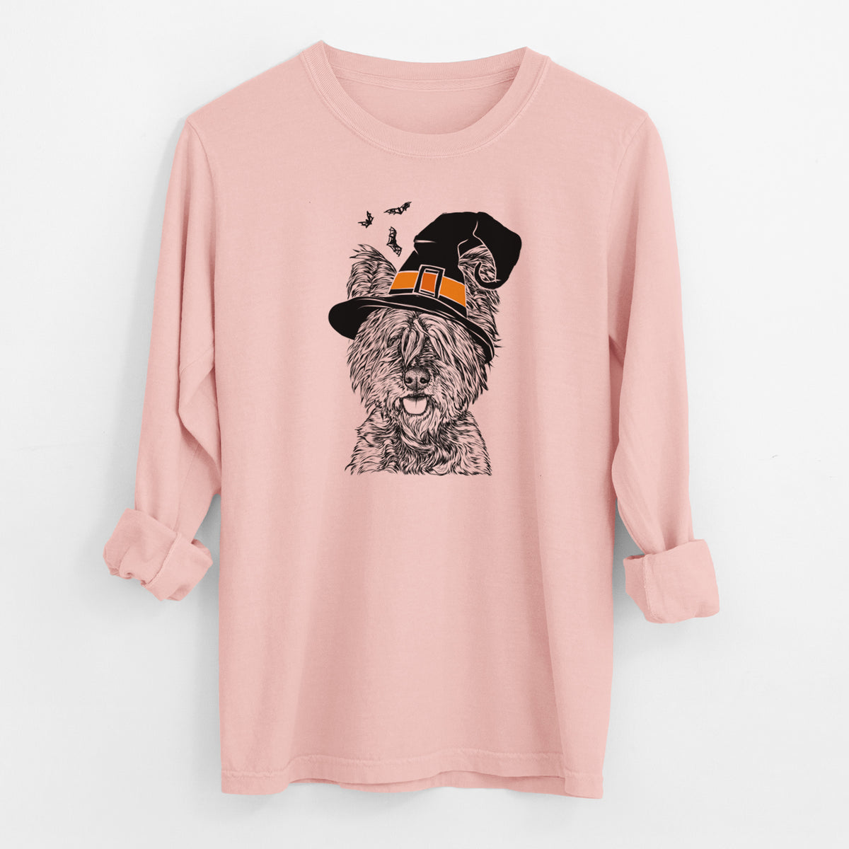 Witch McDuff the Cairn Terrier - Men's Heavyweight 100% Cotton Long Sleeve