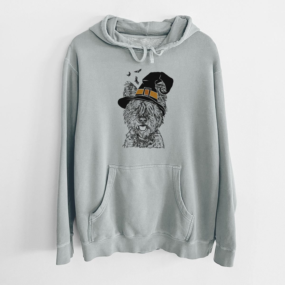 Witch McDuff the Cairn Terrier - Unisex Pigment Dyed Hoodie
