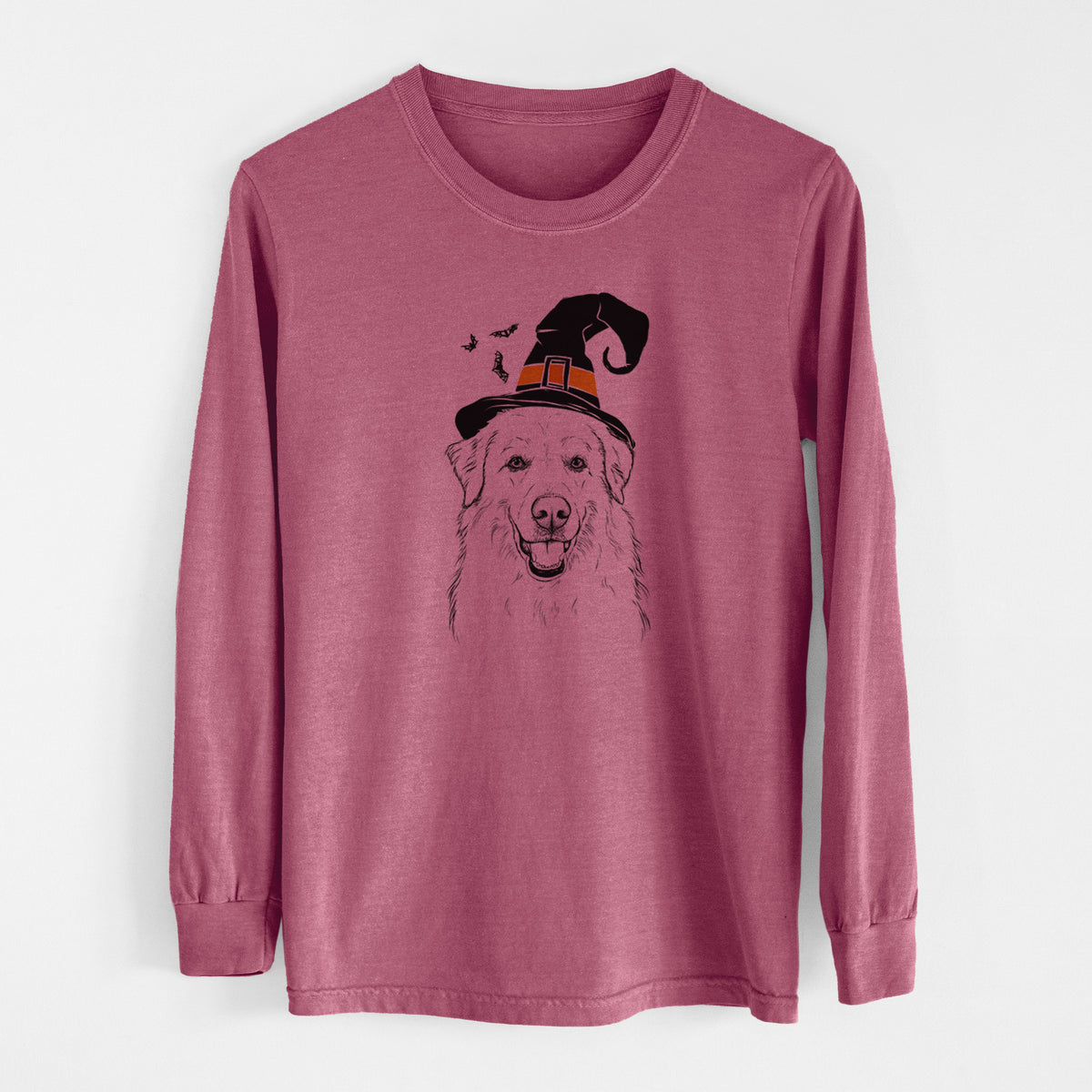 Witch Meg the Great Pyrenees - Men's Heavyweight 100% Cotton Long Sleeve