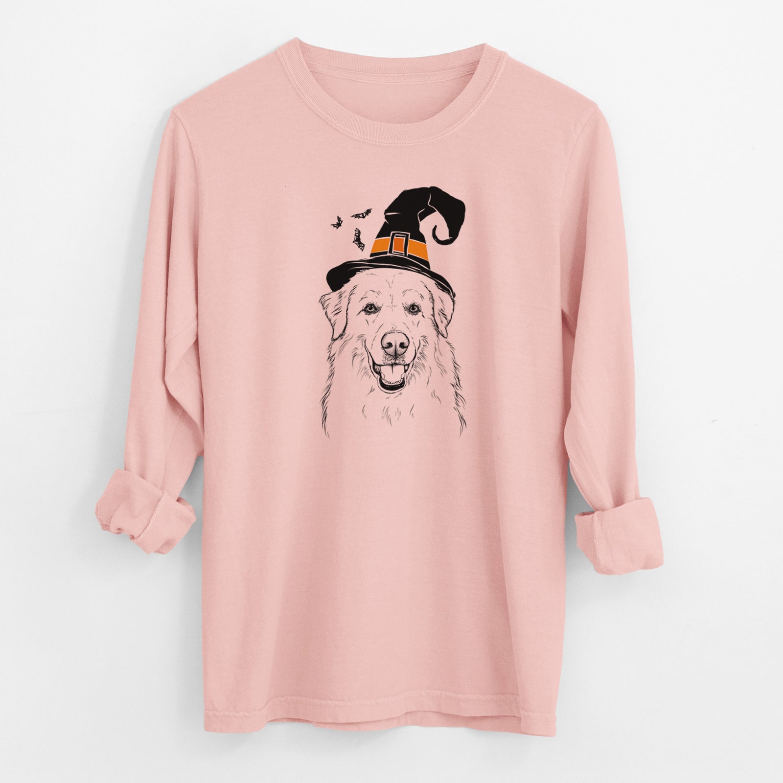 Witch Meg the Great Pyrenees - Men's Heavyweight 100% Cotton Long Sleeve