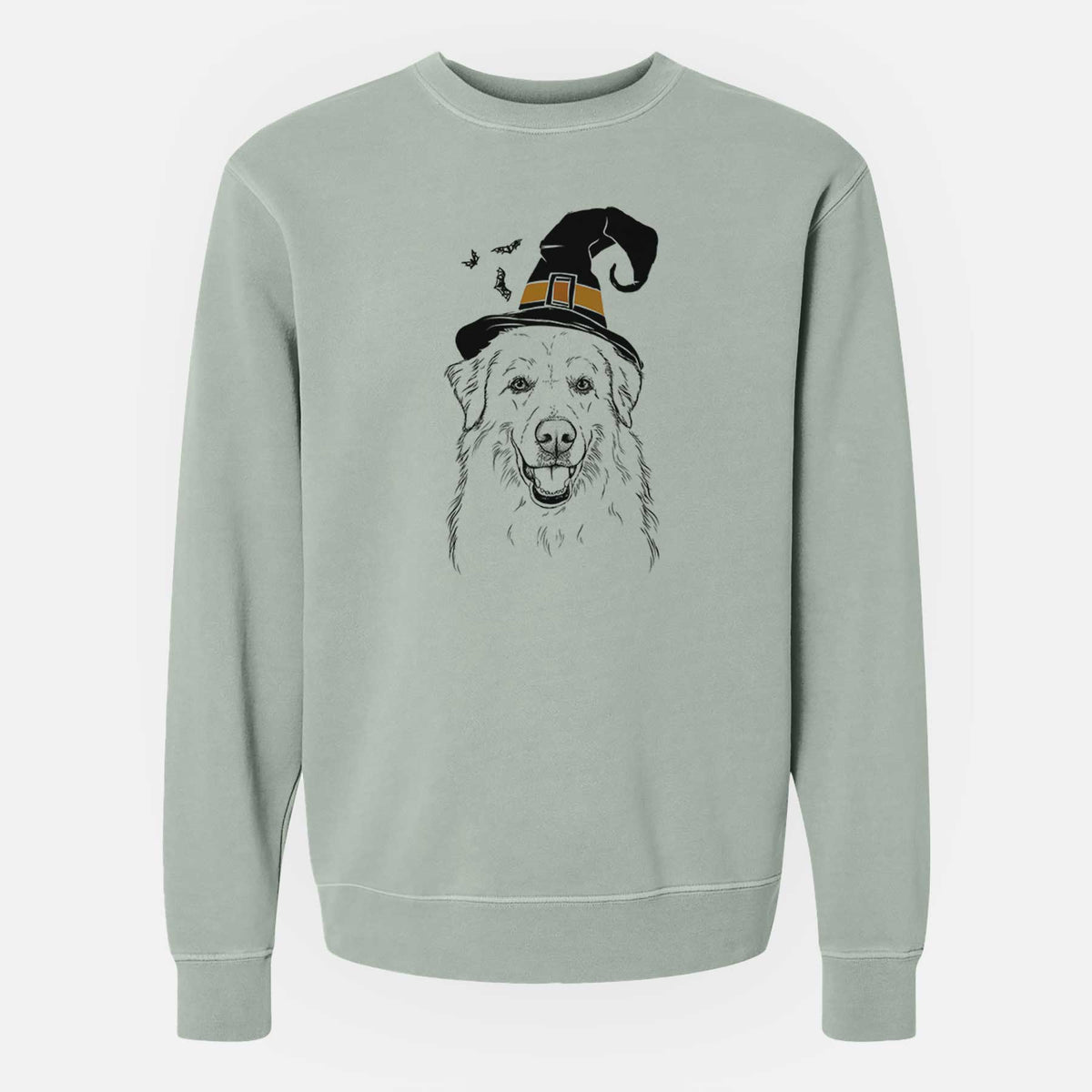Witch Meg the Great Pyrenees - Unisex Pigment Dyed Crew Sweatshirt