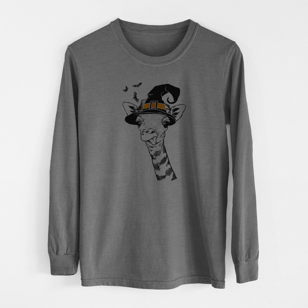 Witch Mel the Baby Giraffe - Men's Heavyweight 100% Cotton Long Sleeve