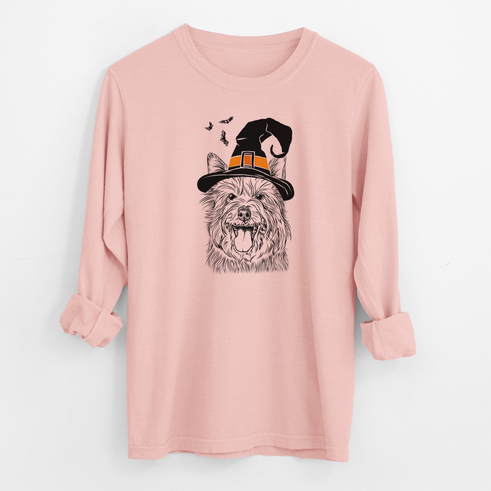 Witch Middy the Australian Terrier - Men's Heavyweight 100% Cotton Long Sleeve